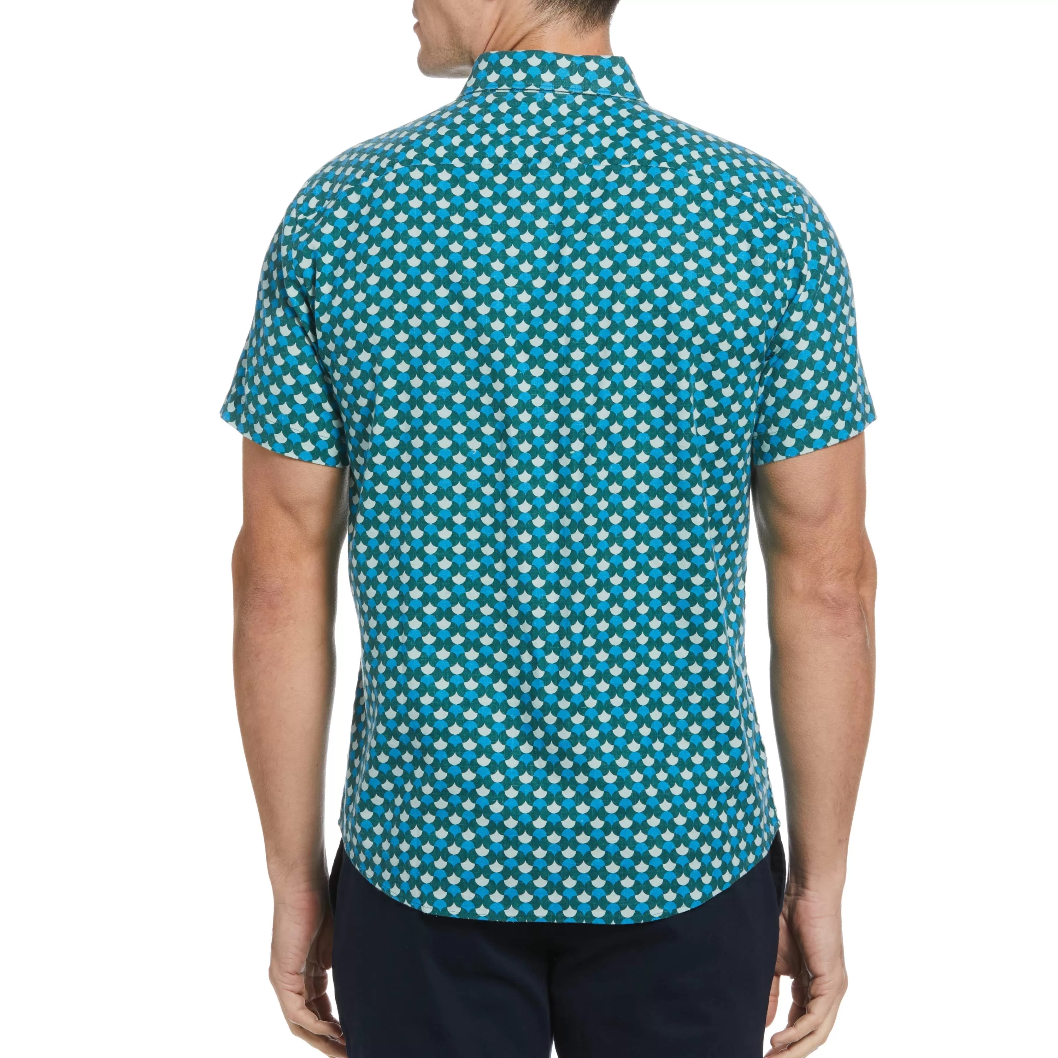 New All Over Fan Print Shirt Men Shirts