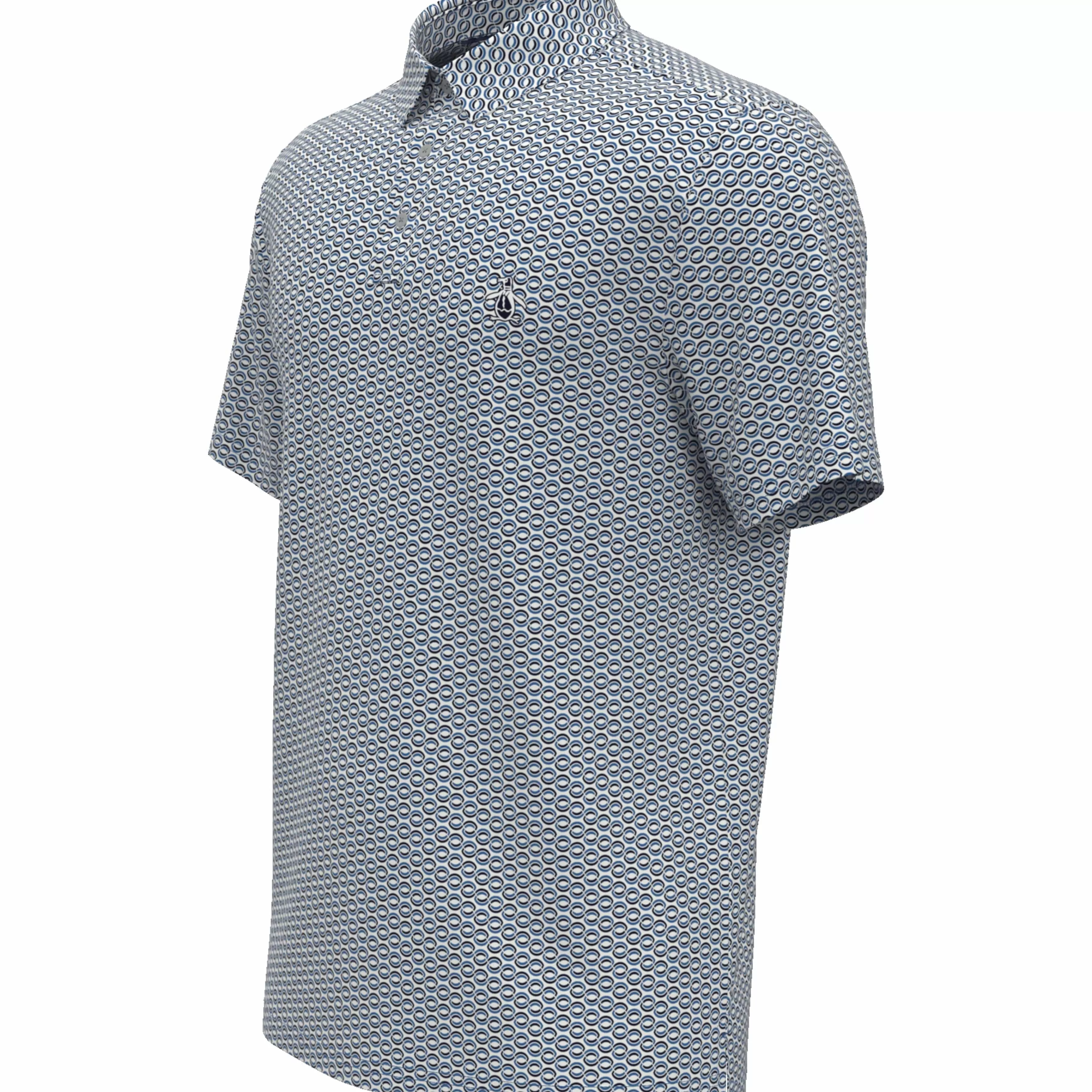 Clearance All Over Heritage Geo Print Golf Polo Men Polos
