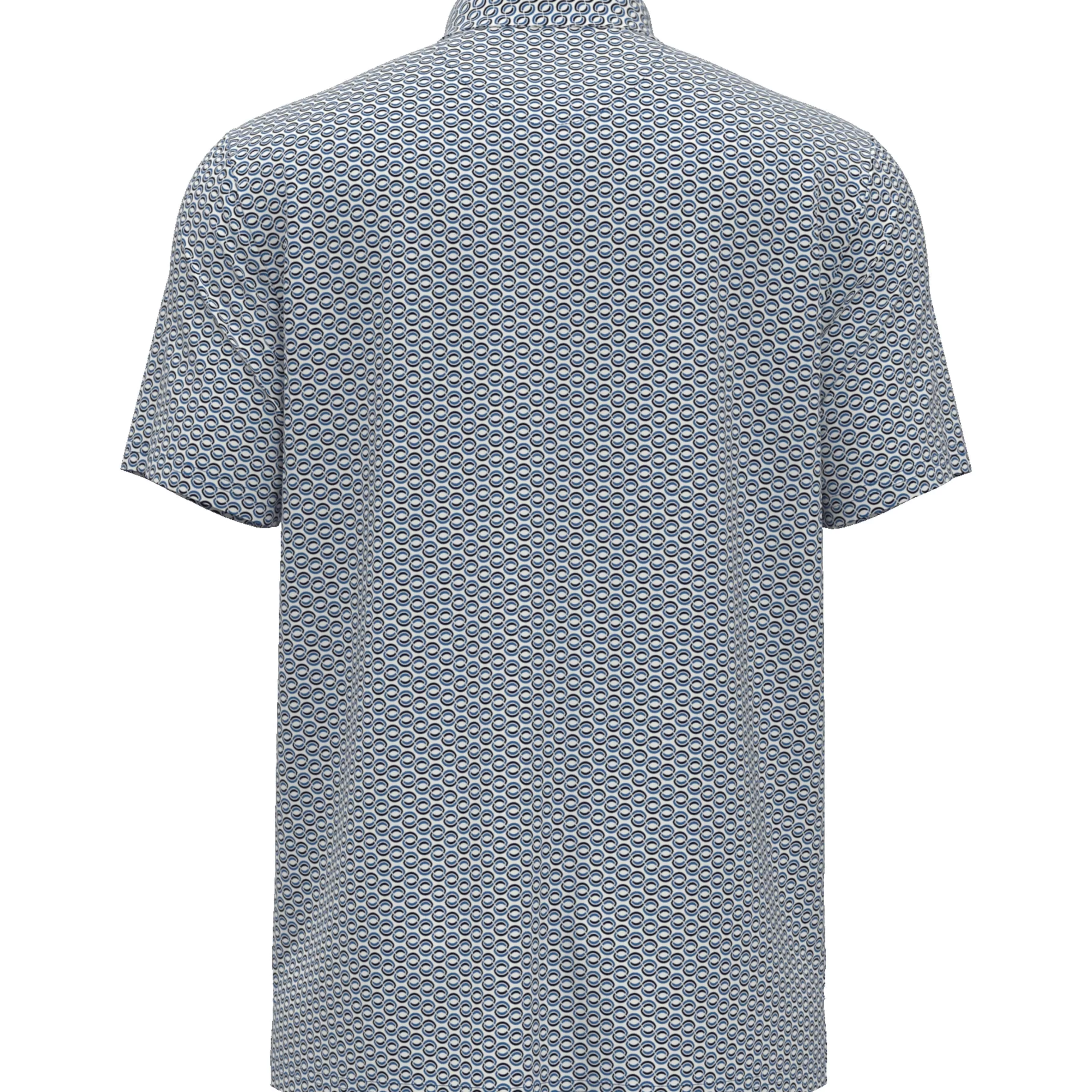 New All Over Heritage Geo Print Golf Polo Men Polos