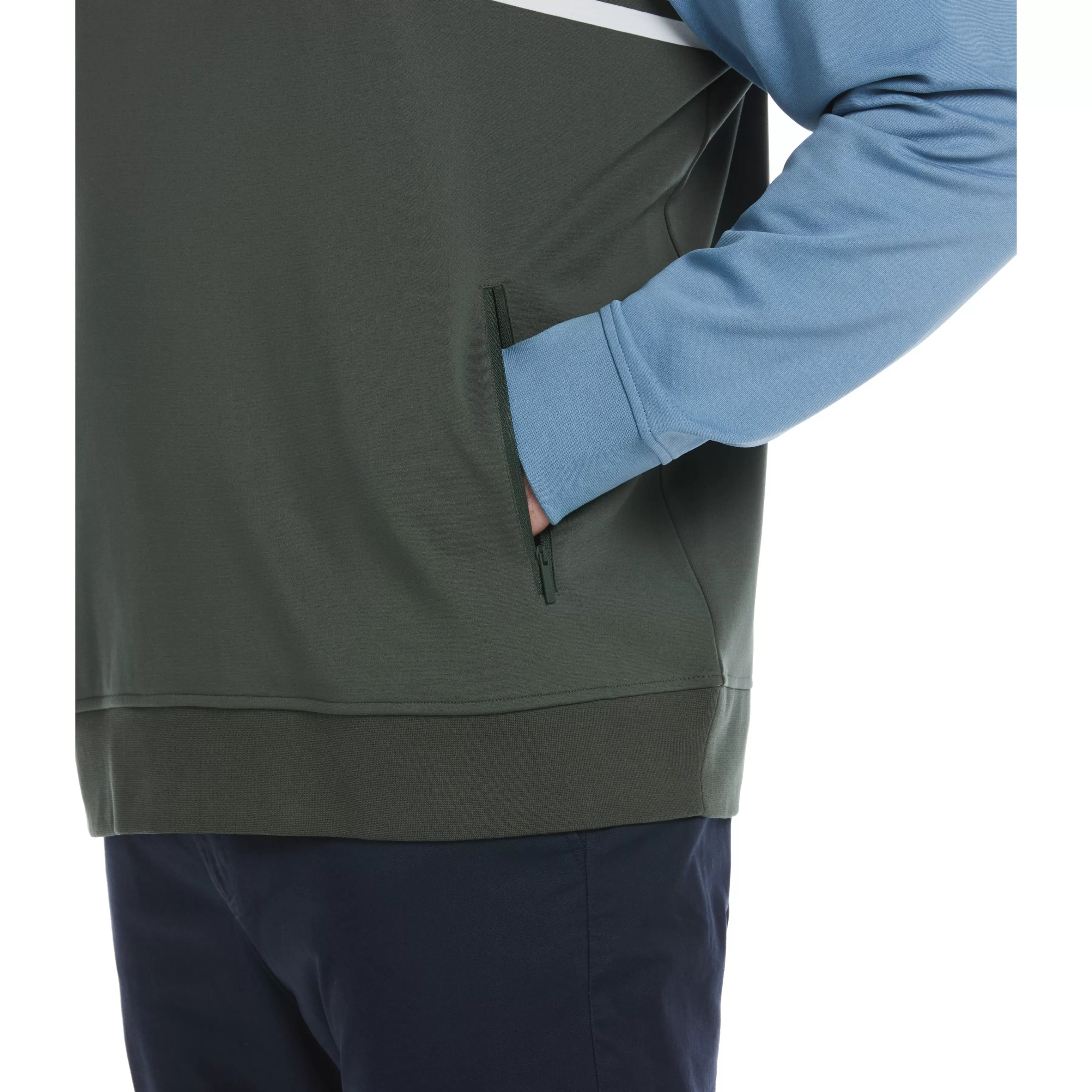 Fashion Big & Tall 1/4 Zip Color Block Jacket Men Jackets & Vests