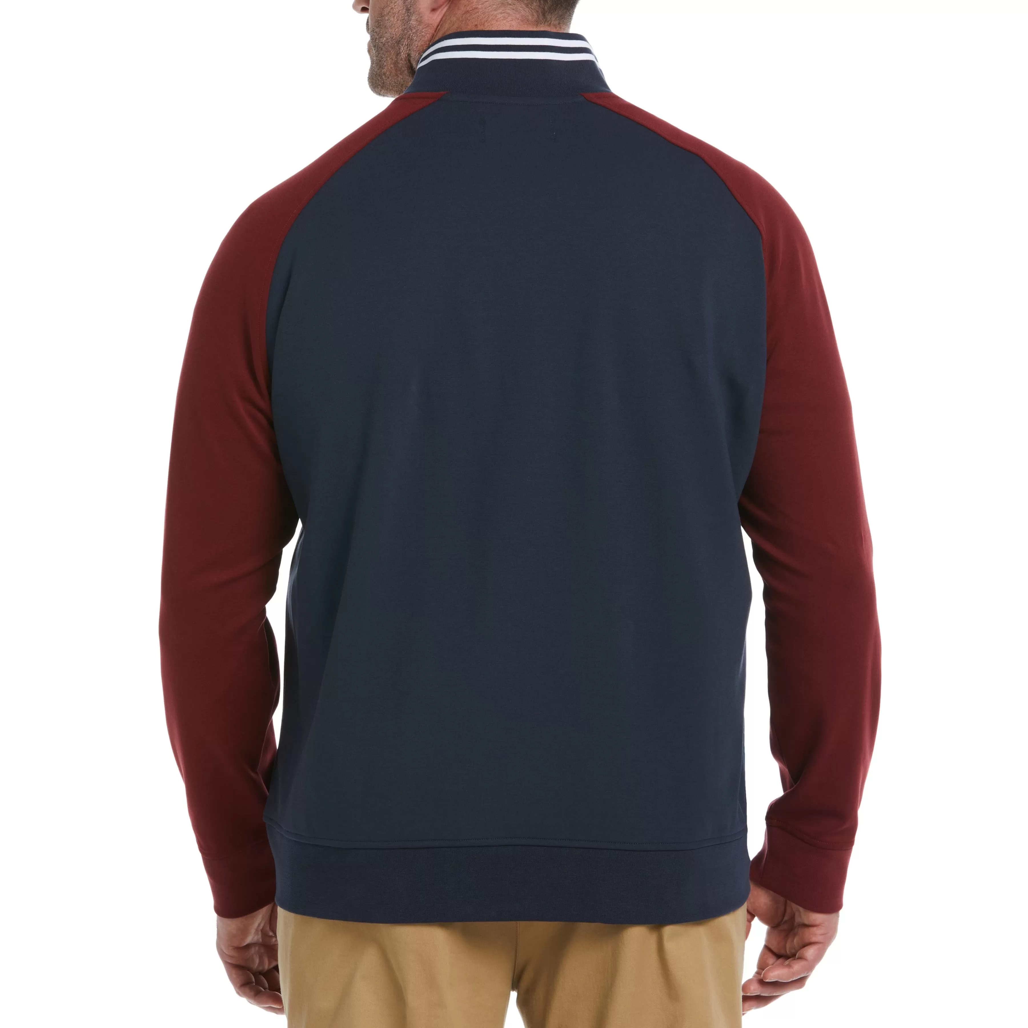 Fashion Big & Tall 1/4 Zip Color Block Jacket Men Jackets & Vests