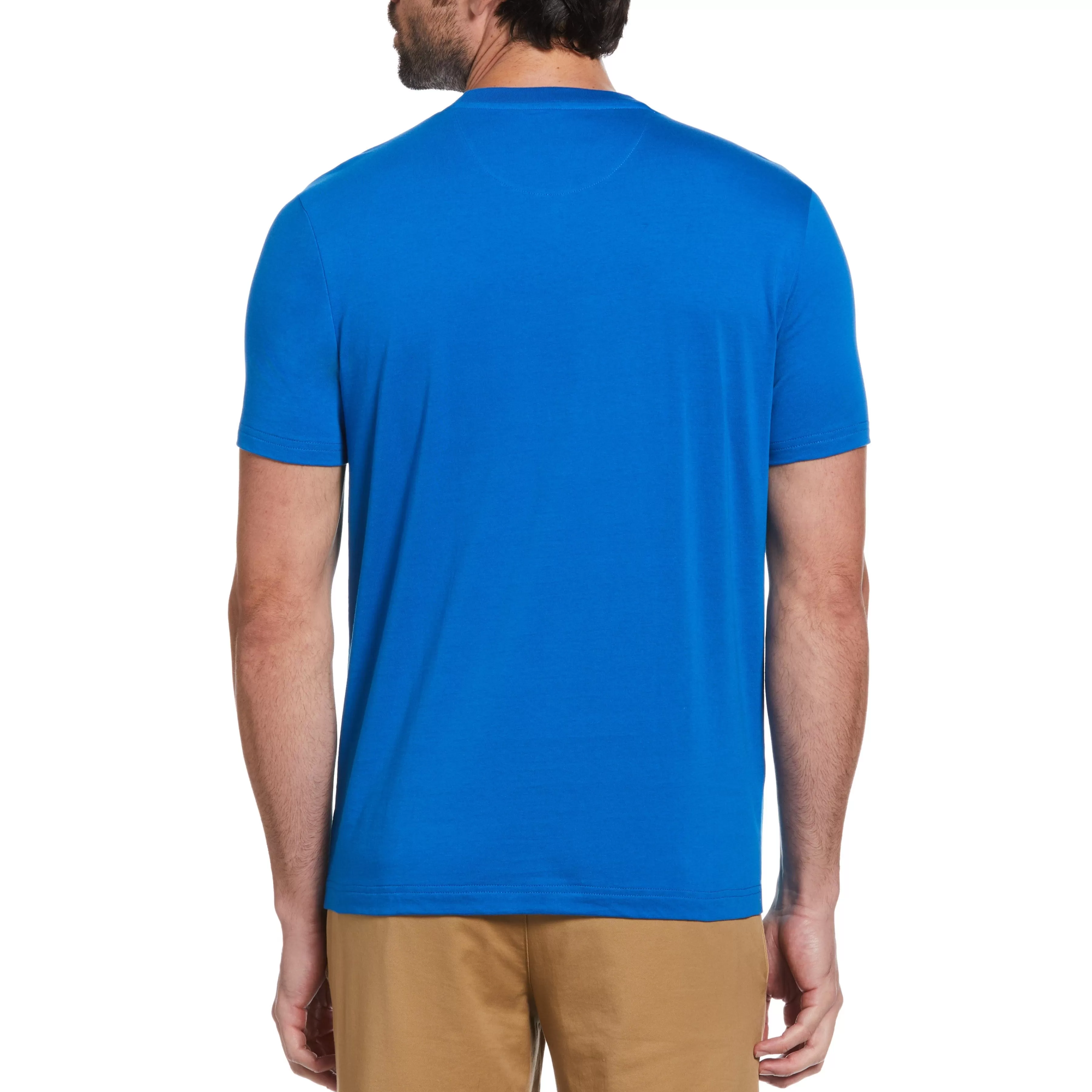 Flash Sale Color Block Contrast Pocket Tee Men Tees