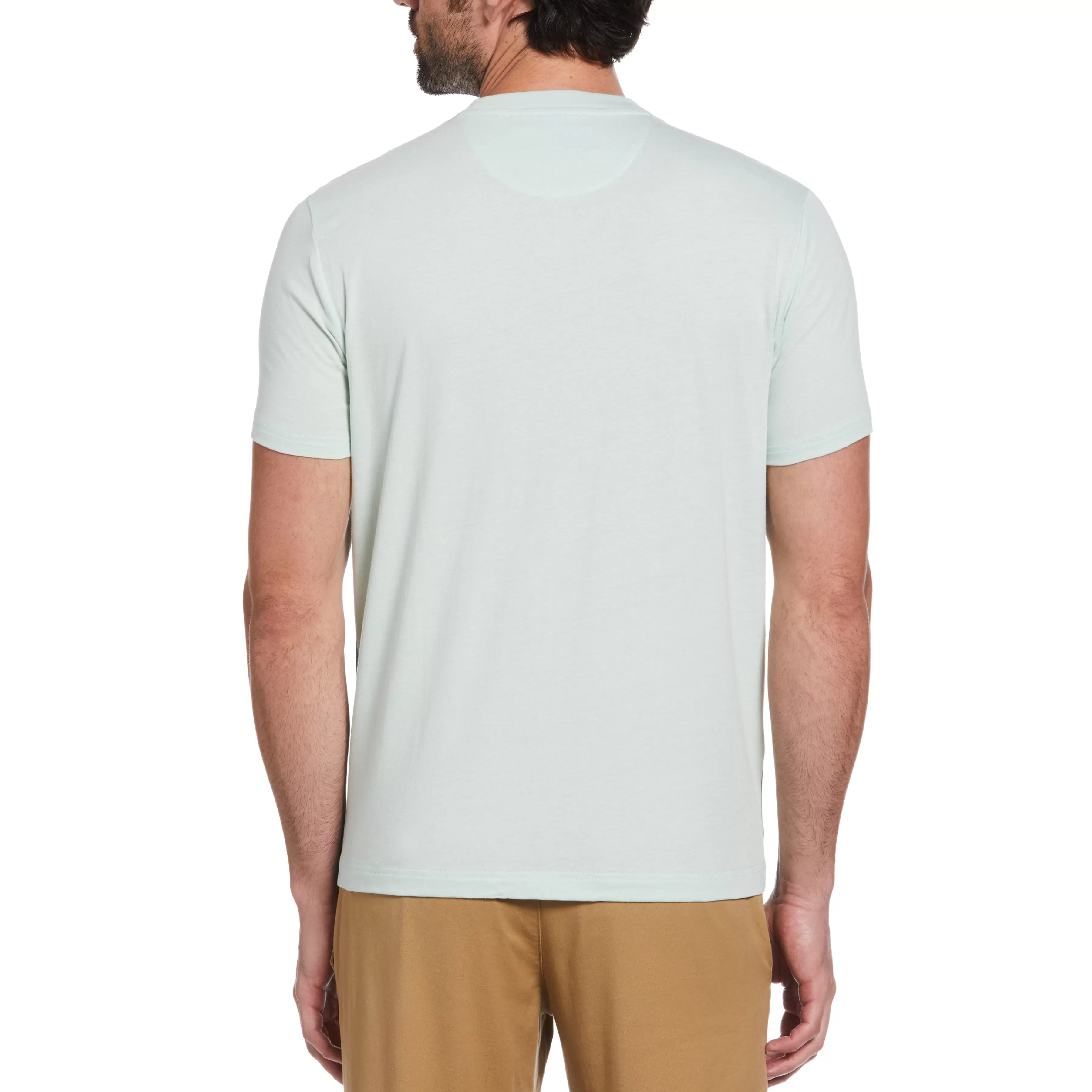 Flash Sale Color Block Contrast Pocket Tee Men Tees
