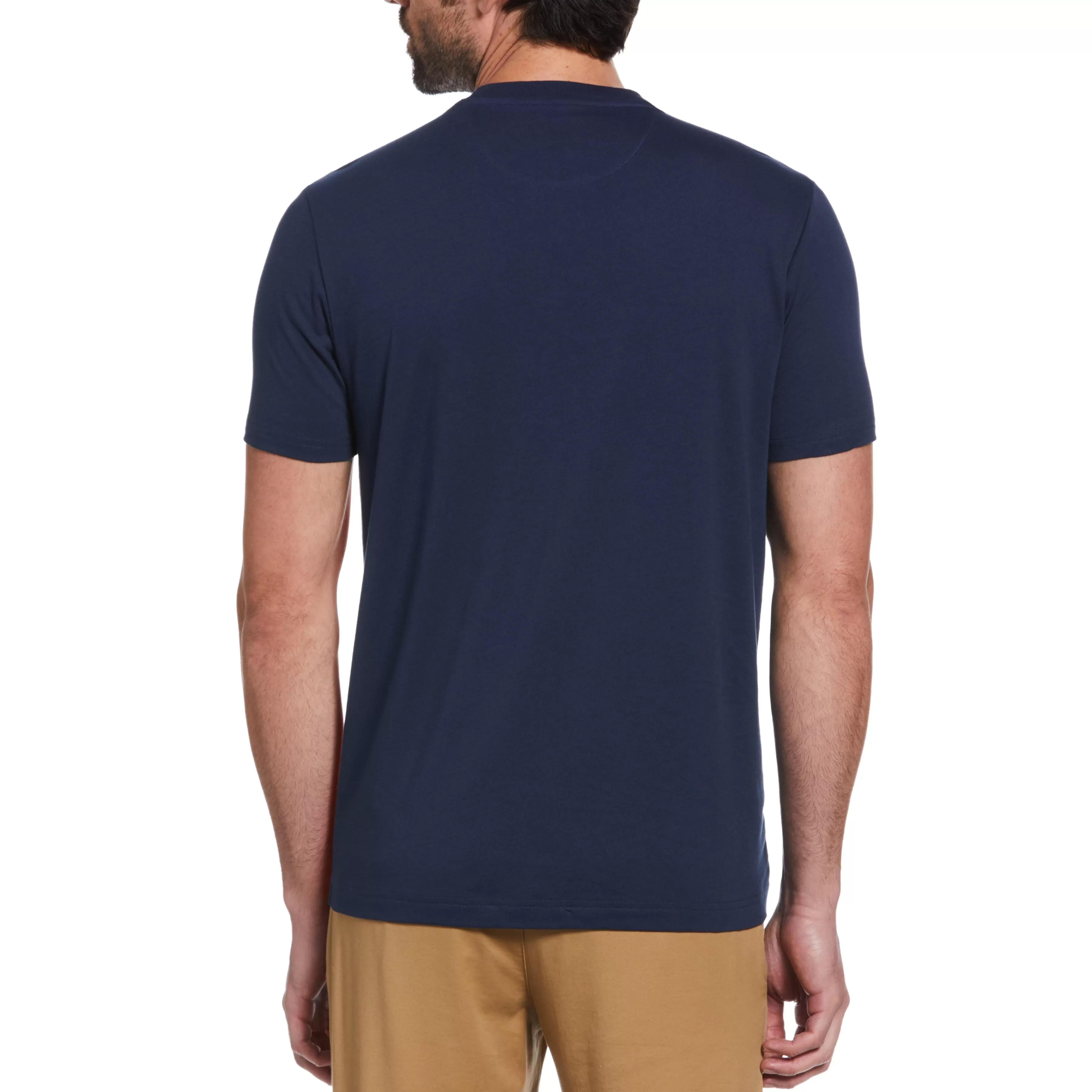 Flash Sale Color Block Contrast Pocket Tee Men Tees