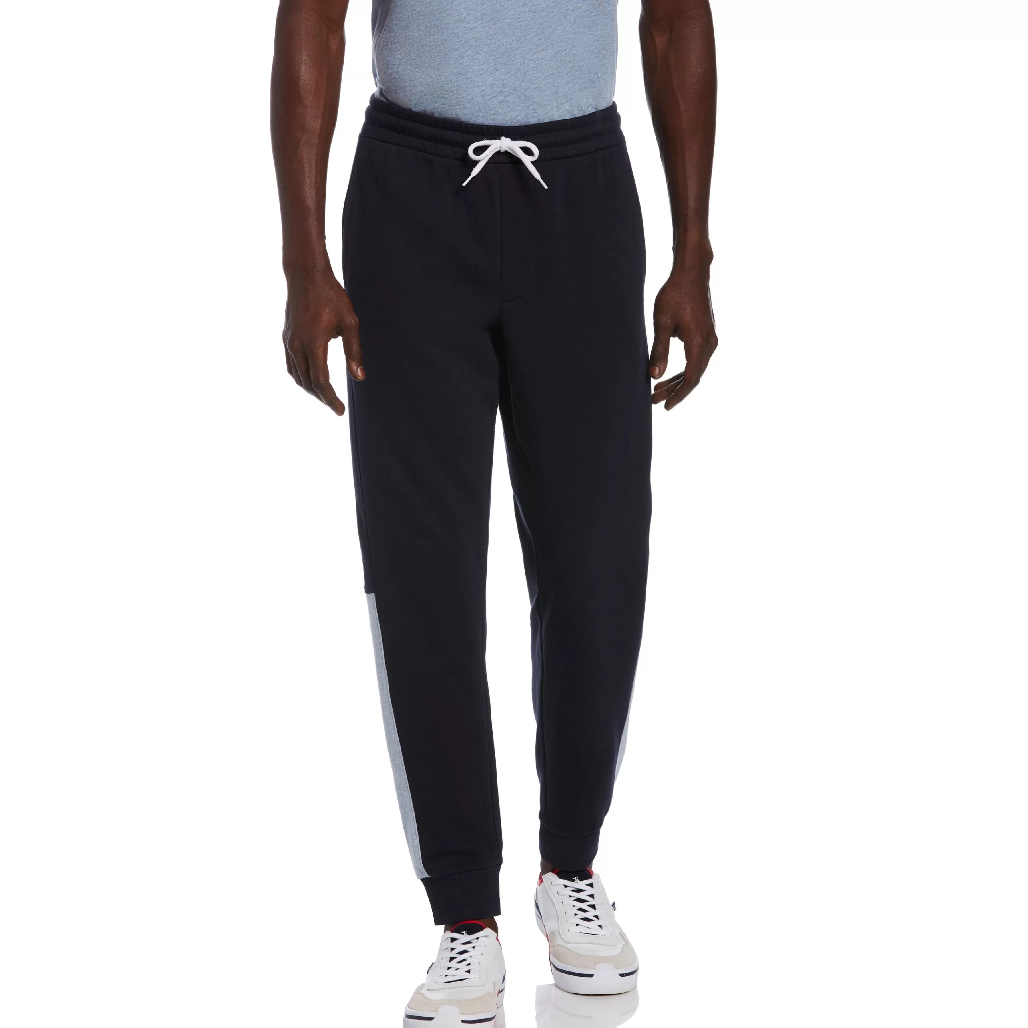 Hot Color Block Fleece Jogger Men Pants