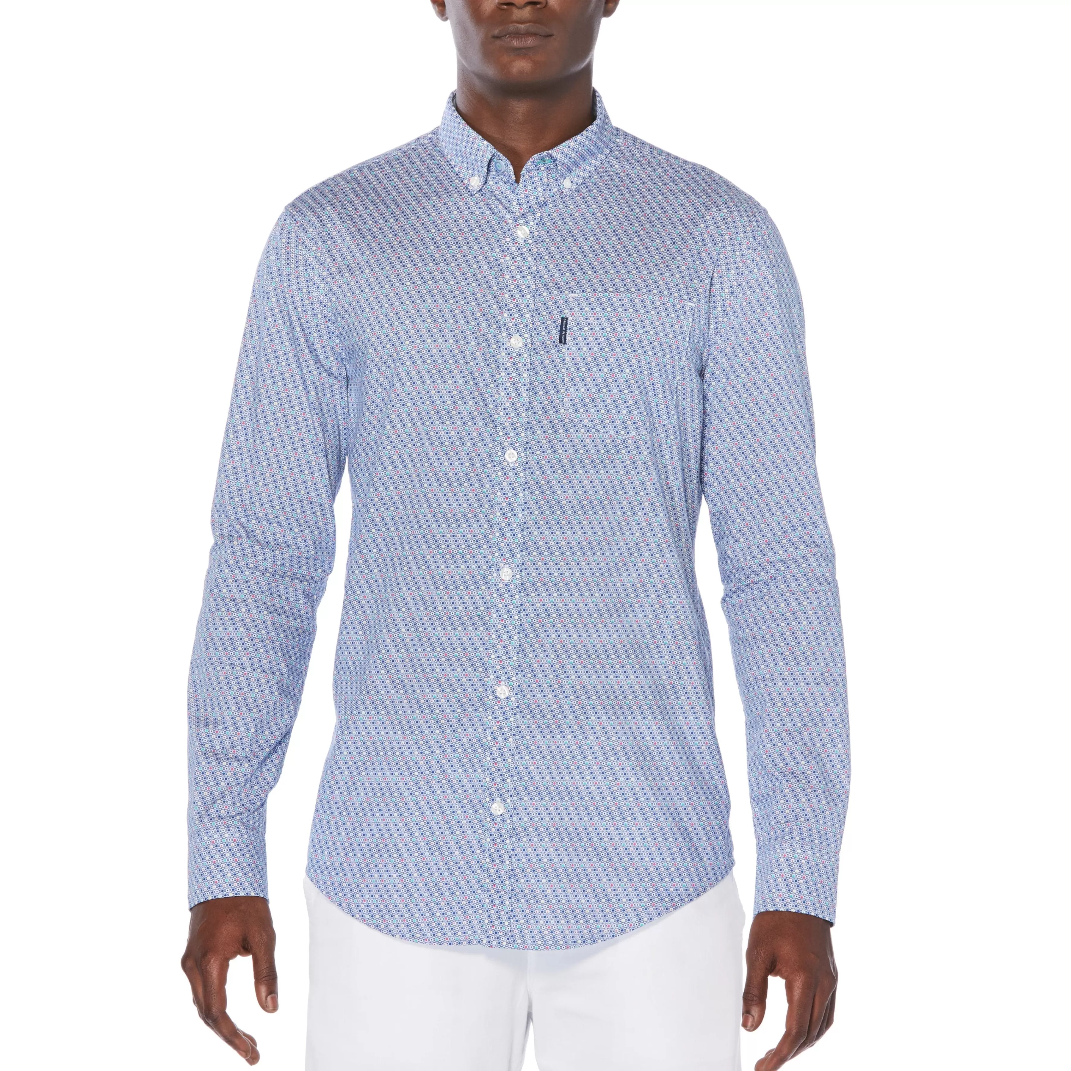 Hot Ditsy Print Shirt Men Shirts