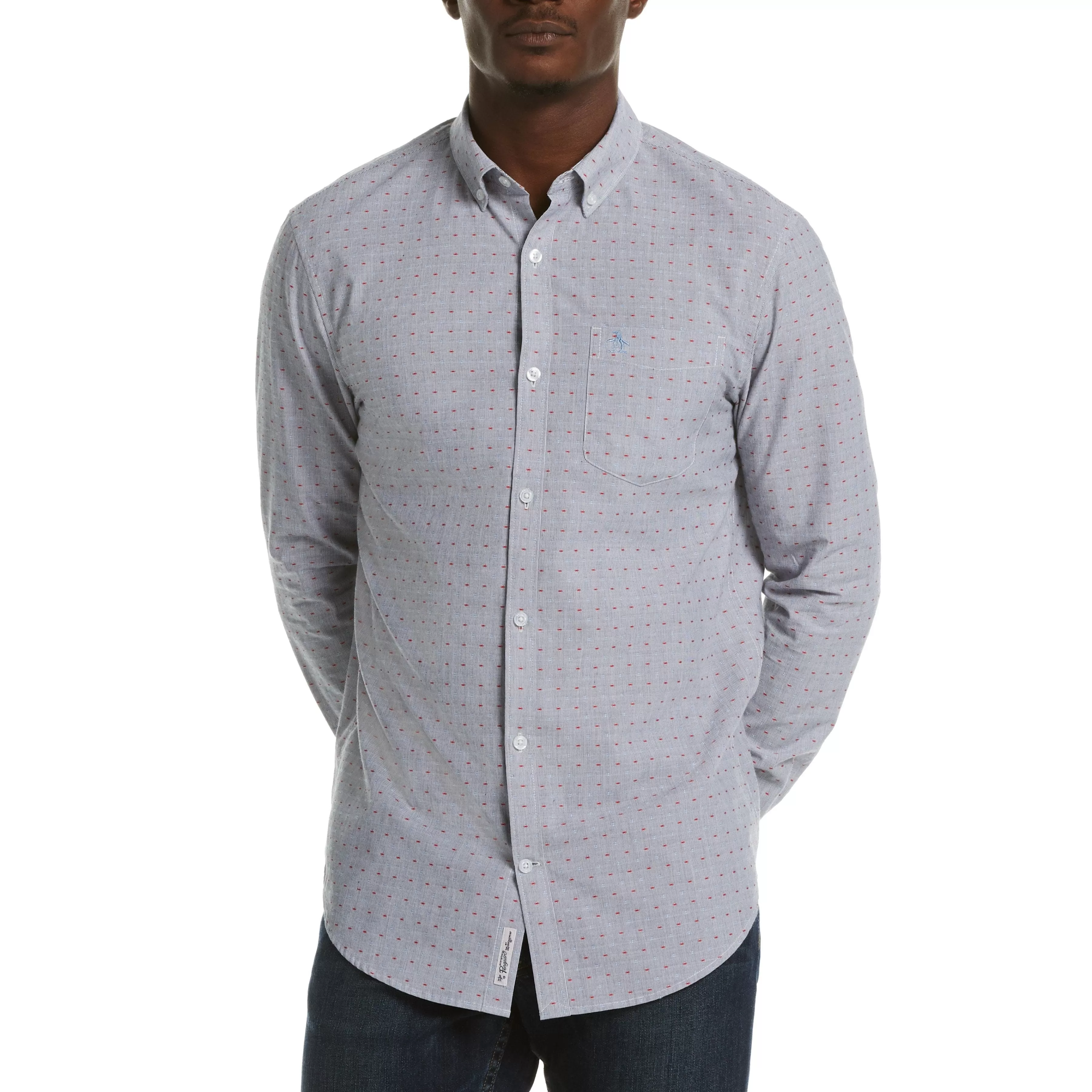 Flash Sale Dobby Mini Stripe Shirt Men Shirts