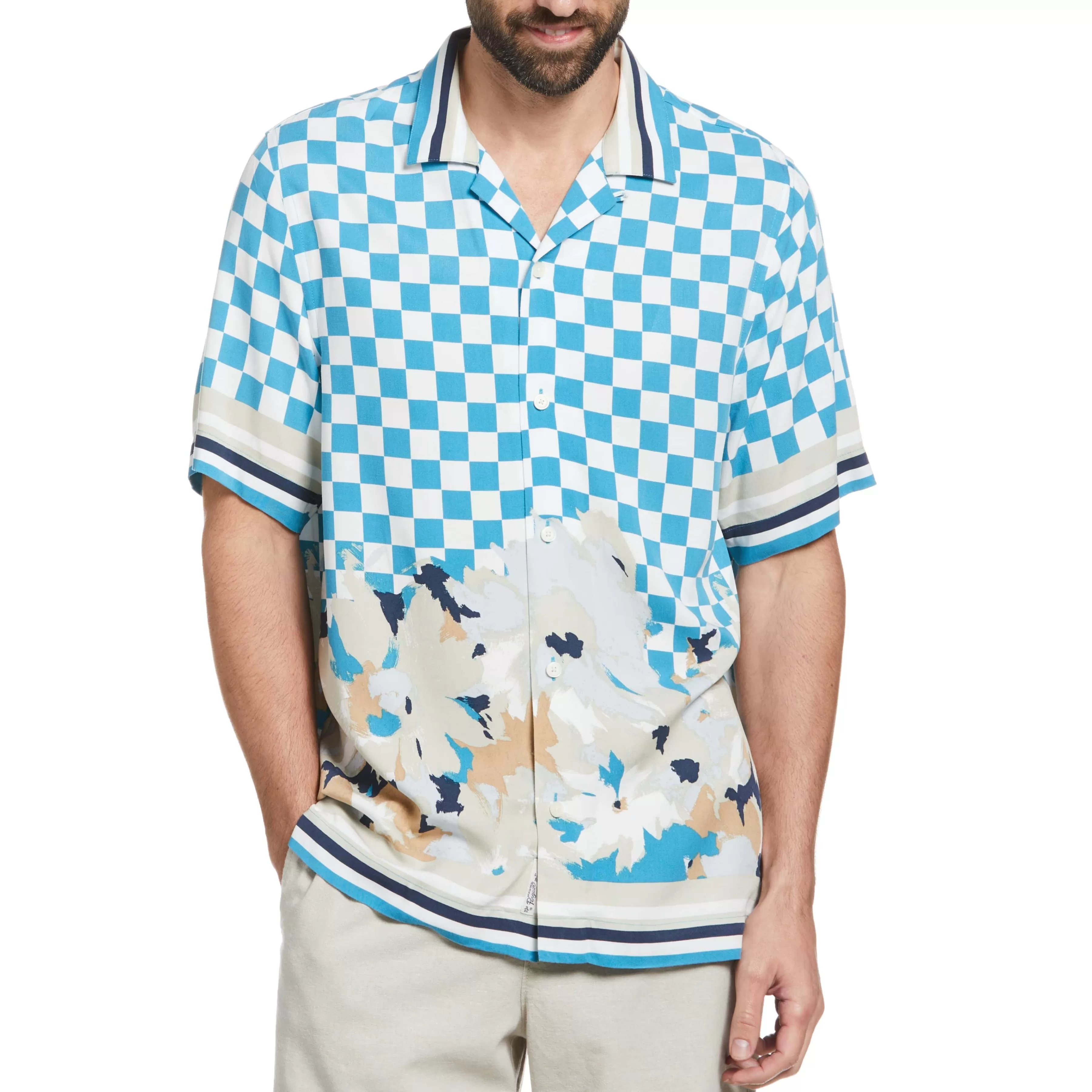 New Ecovero™ Check Camp Collar Shirt Men Shirts