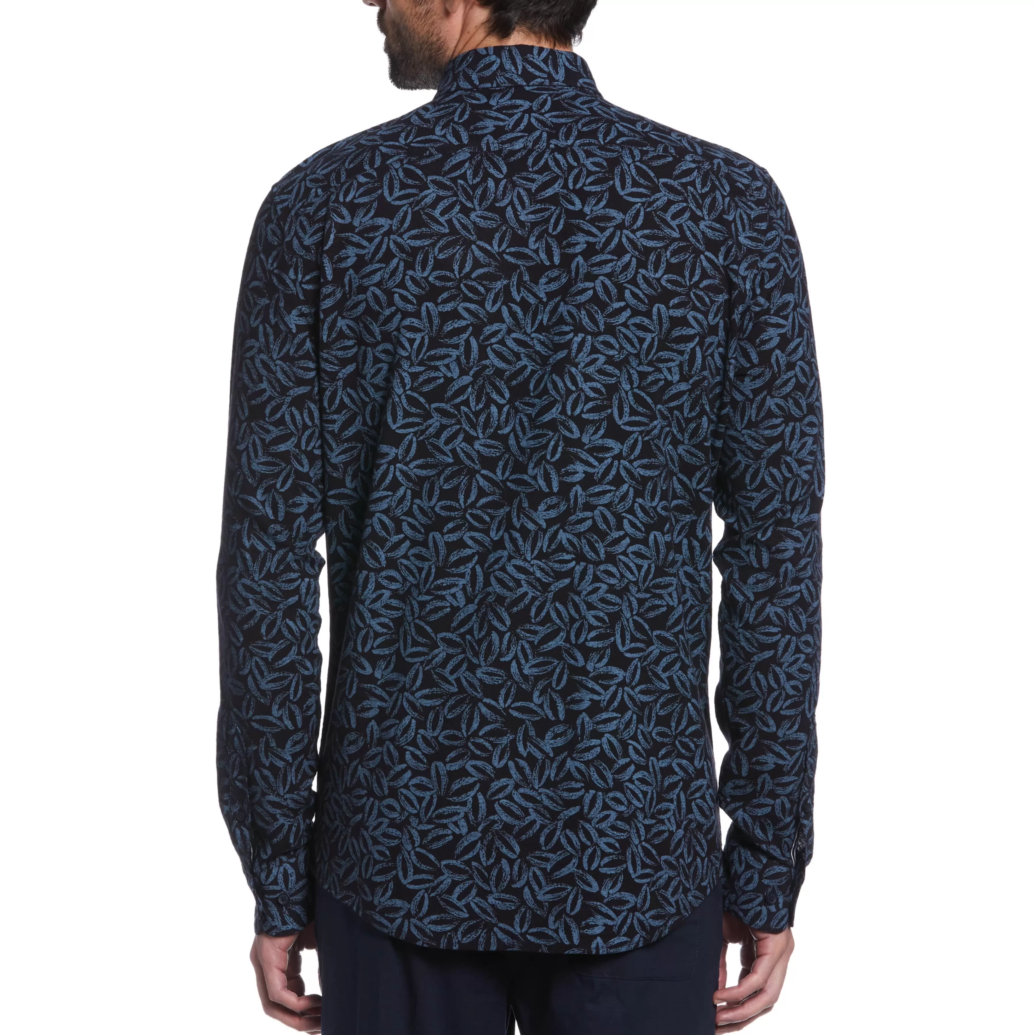 Flash Sale Ecovero™ Linen Blend Oval Print Shirt Men Shirts