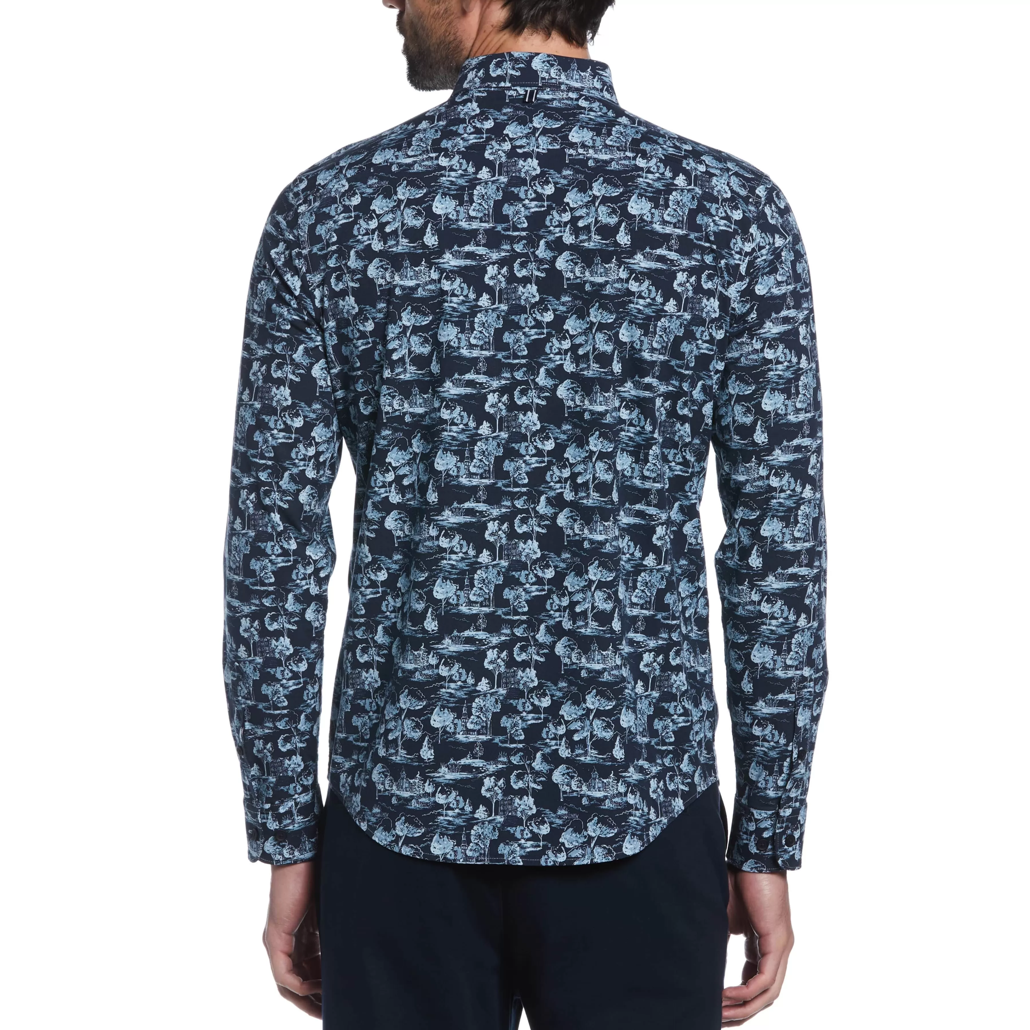 Clearance Ecovero™ Scenic Print Stretch Shirt Men Shirts