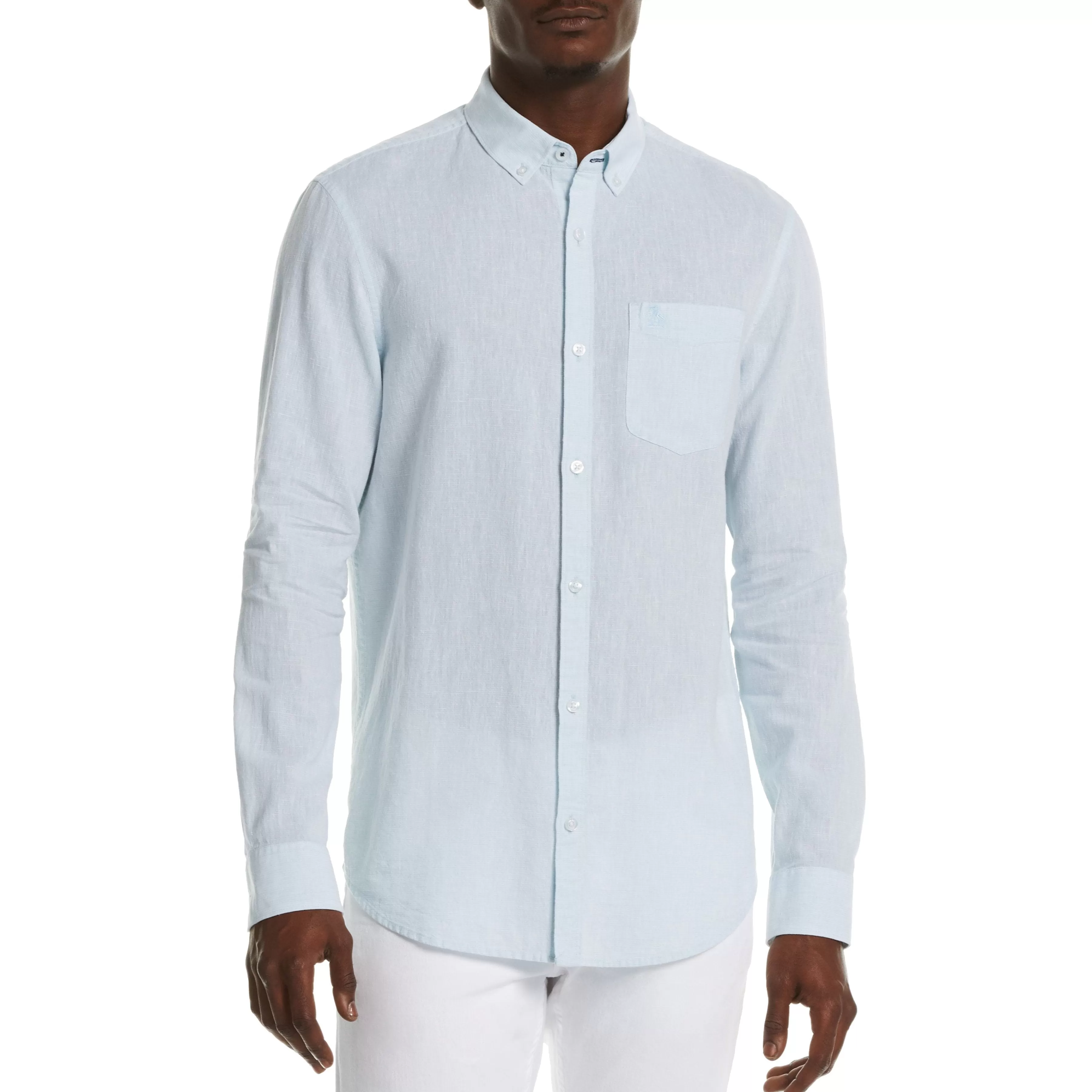 Online Feeder Stripe Linen Shirt Men Shirts