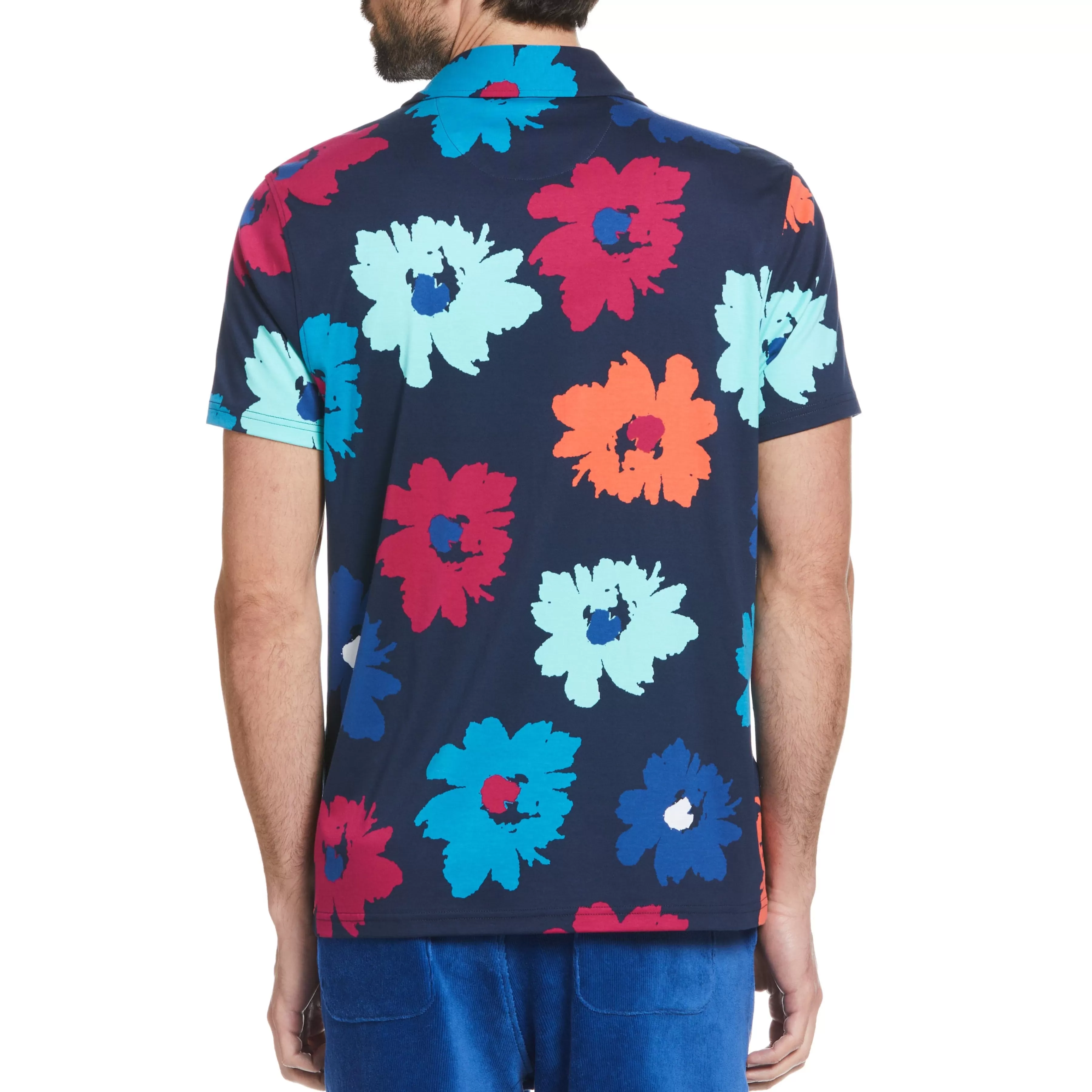 Online Floral Print Camp Collar Shirt Men Shirts