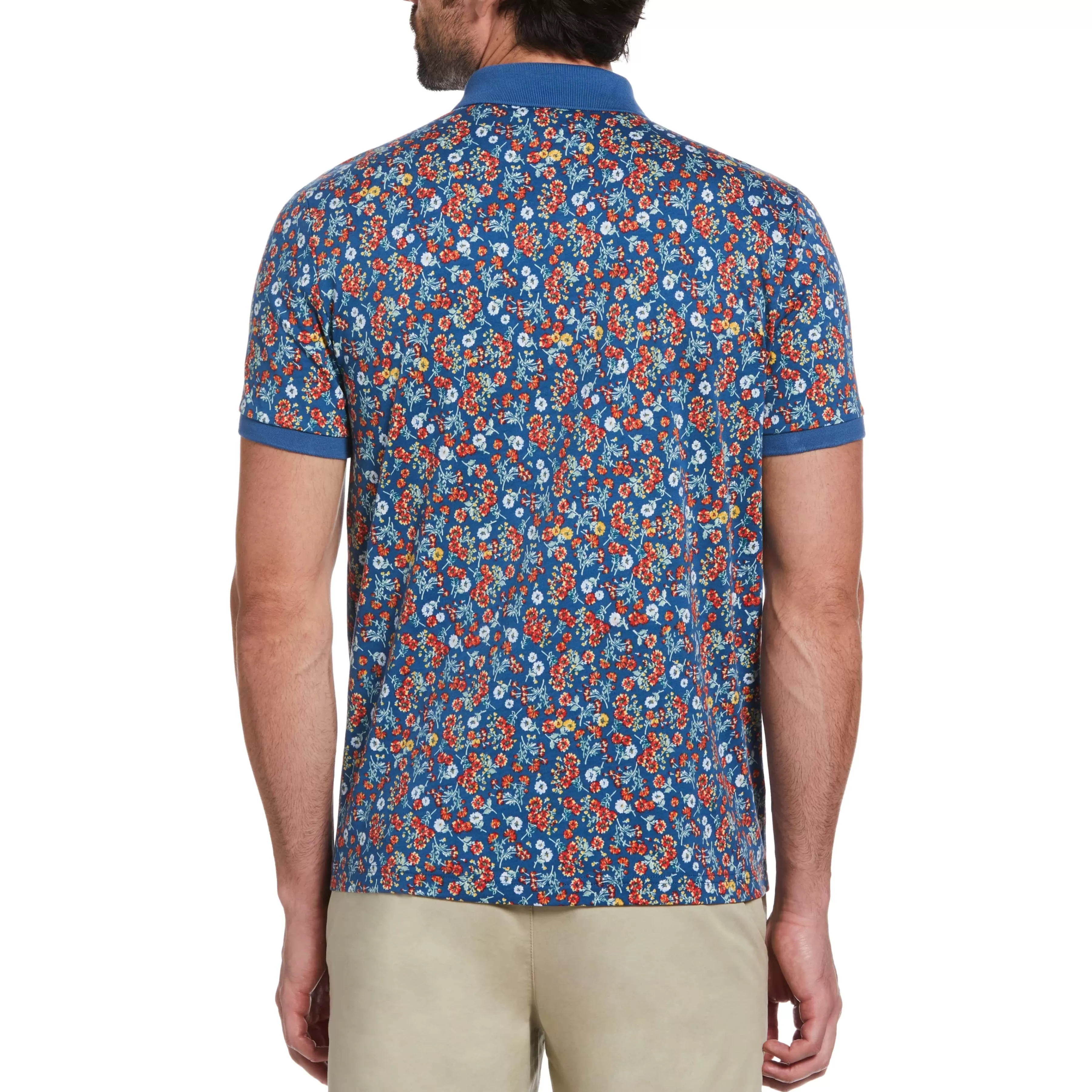New Floral Print Polo Men Polos