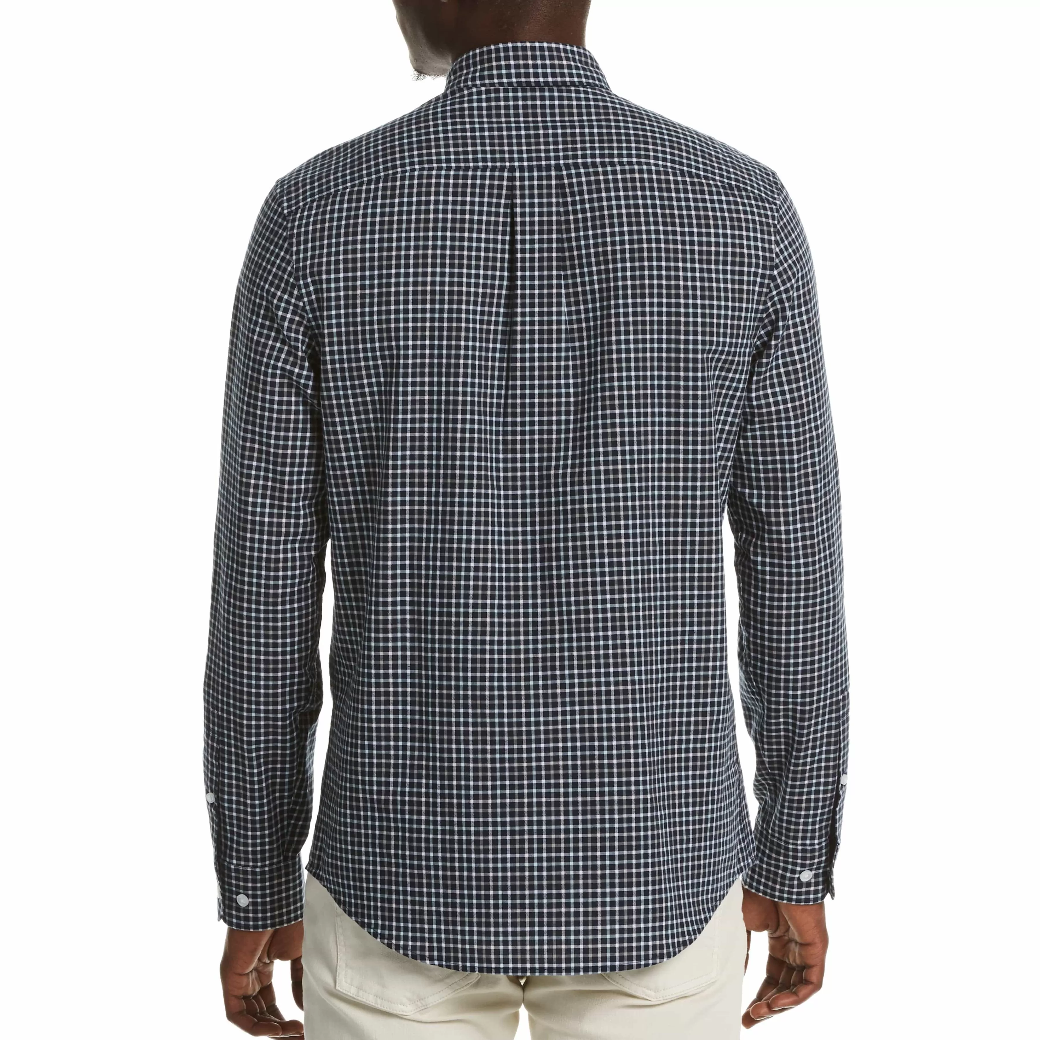Online Heathered Plaid Shirt Men Shirts