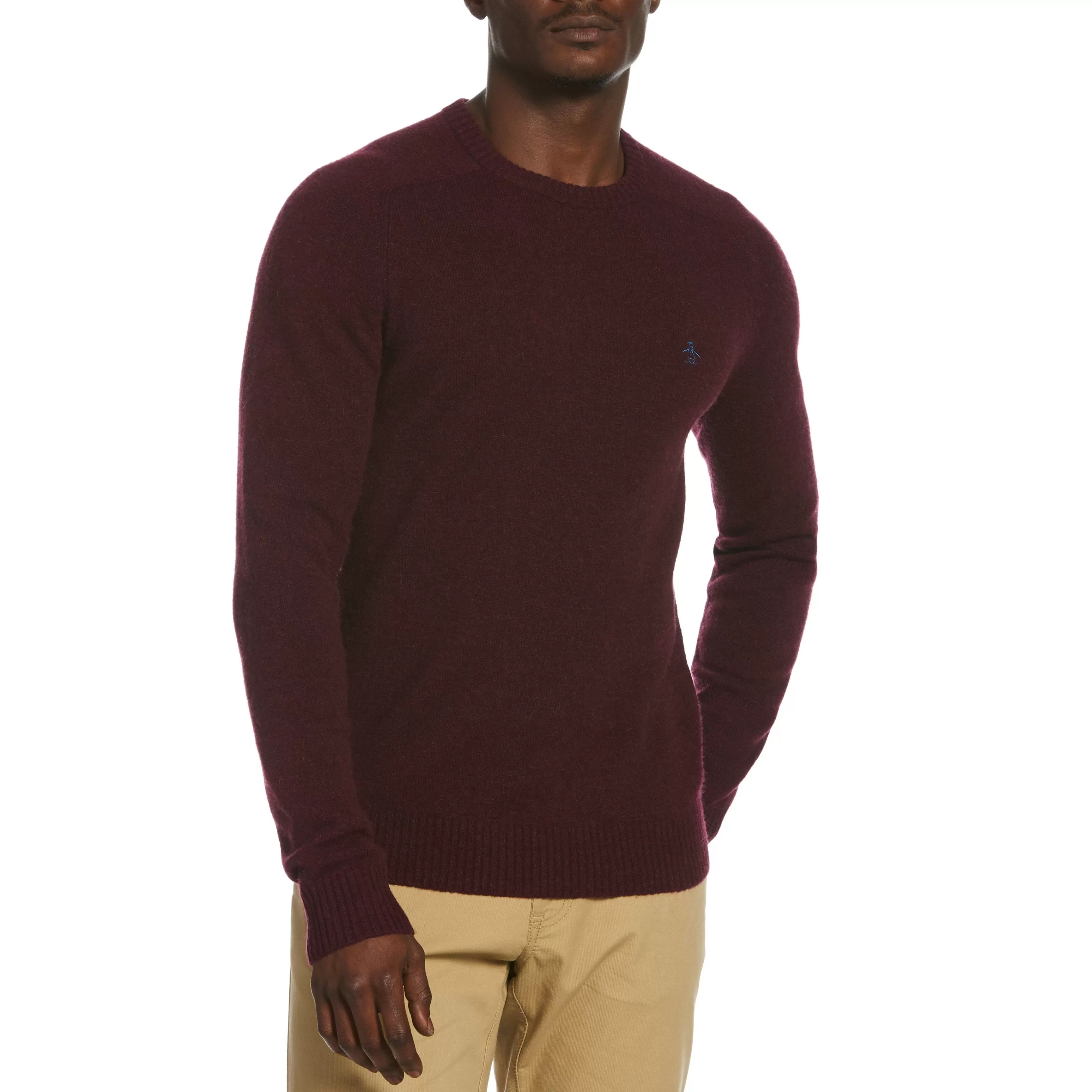Best Sale Lambswool Raglan Crew Neck Sweater Men Sweaters
