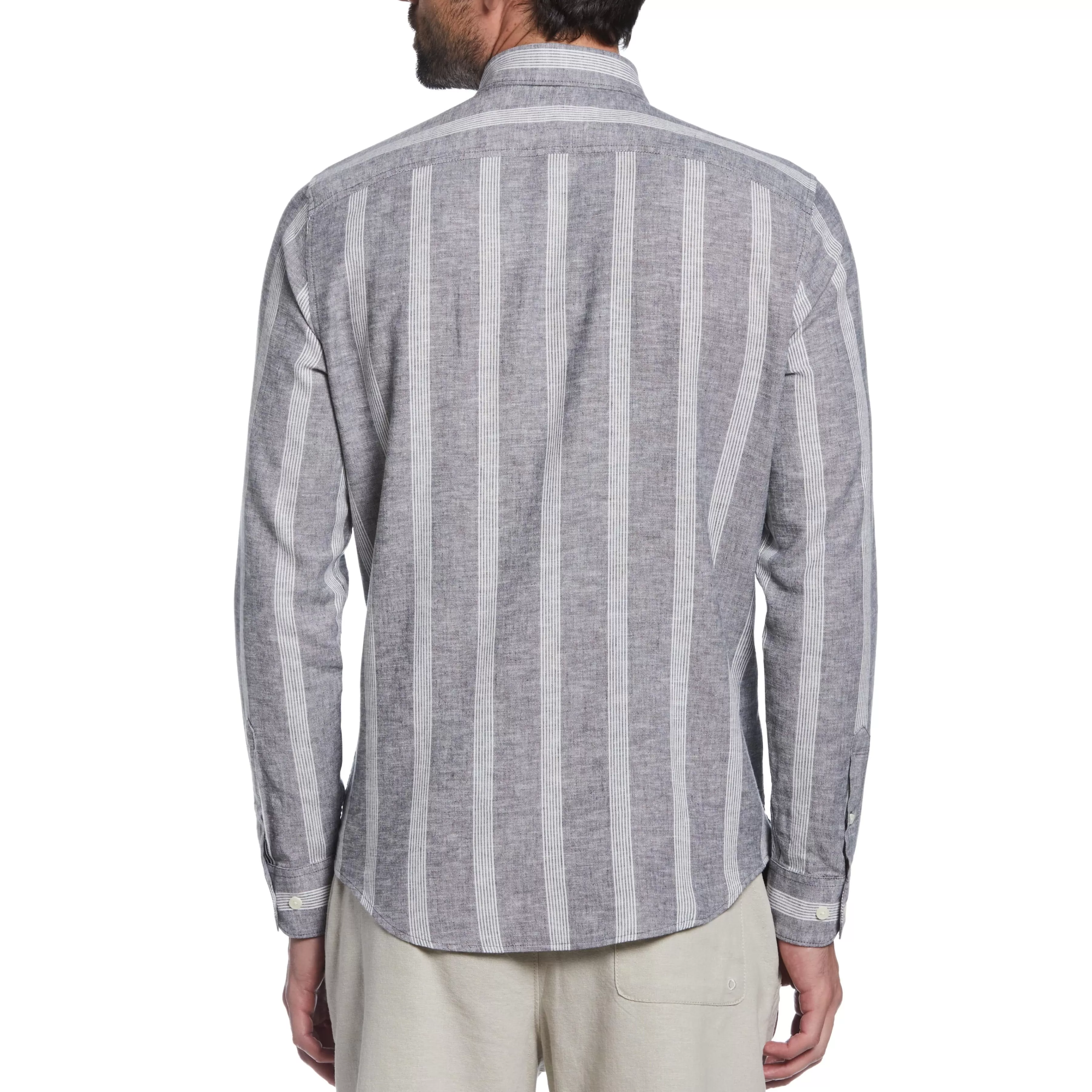 Hot Linen Ecovero™ Blend Stripe Shirt Men Shirts