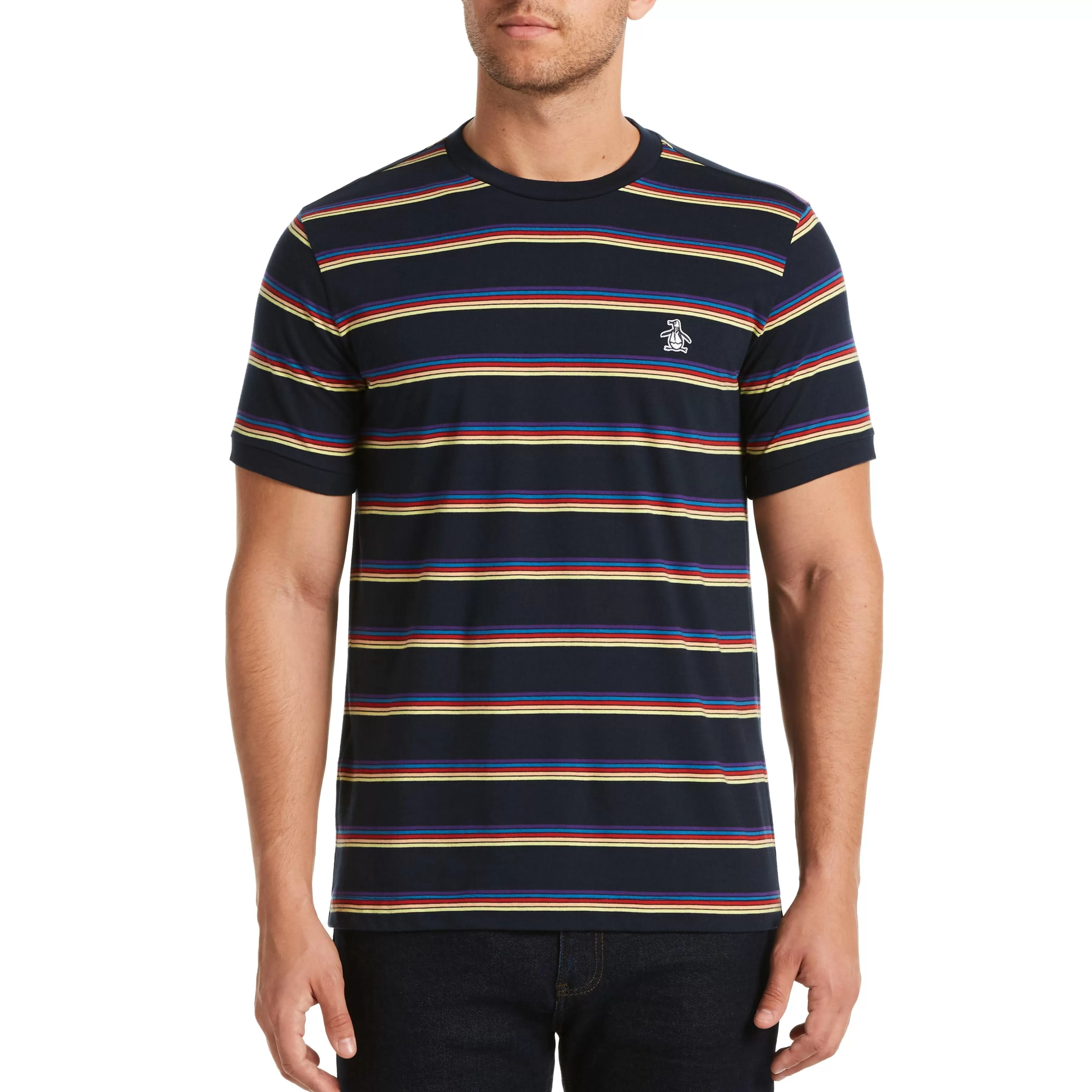 Cheap Multi Stripe Tee Men Tees