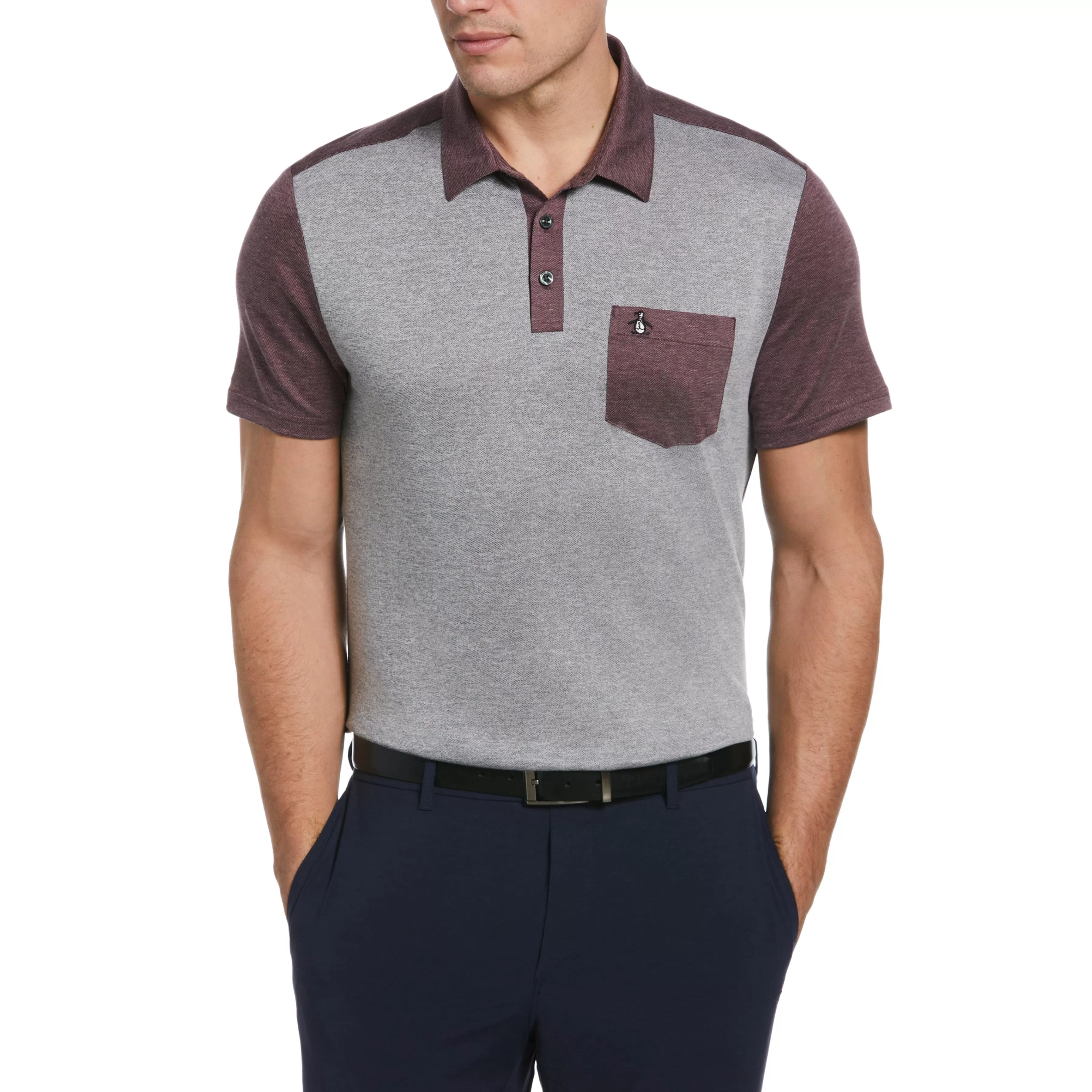 Shop Original Color Block Golf Polo Men Polos