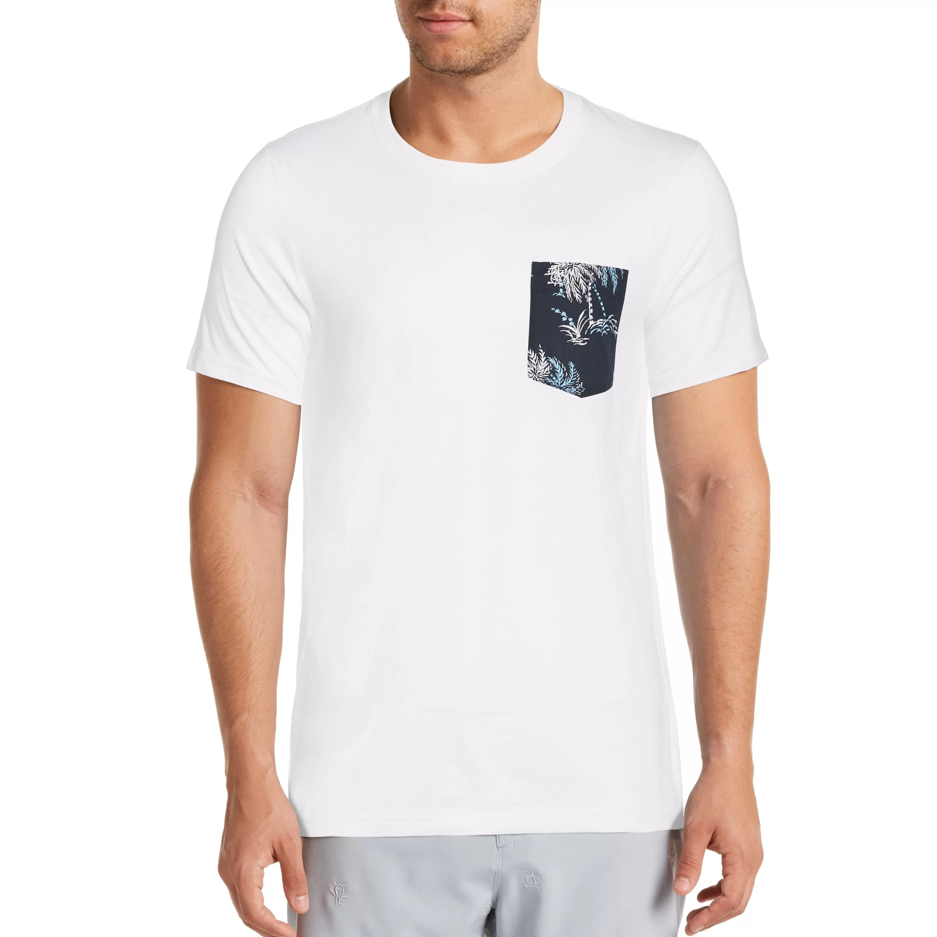 Fashion Palm Tree Pocket Tee Men Tees