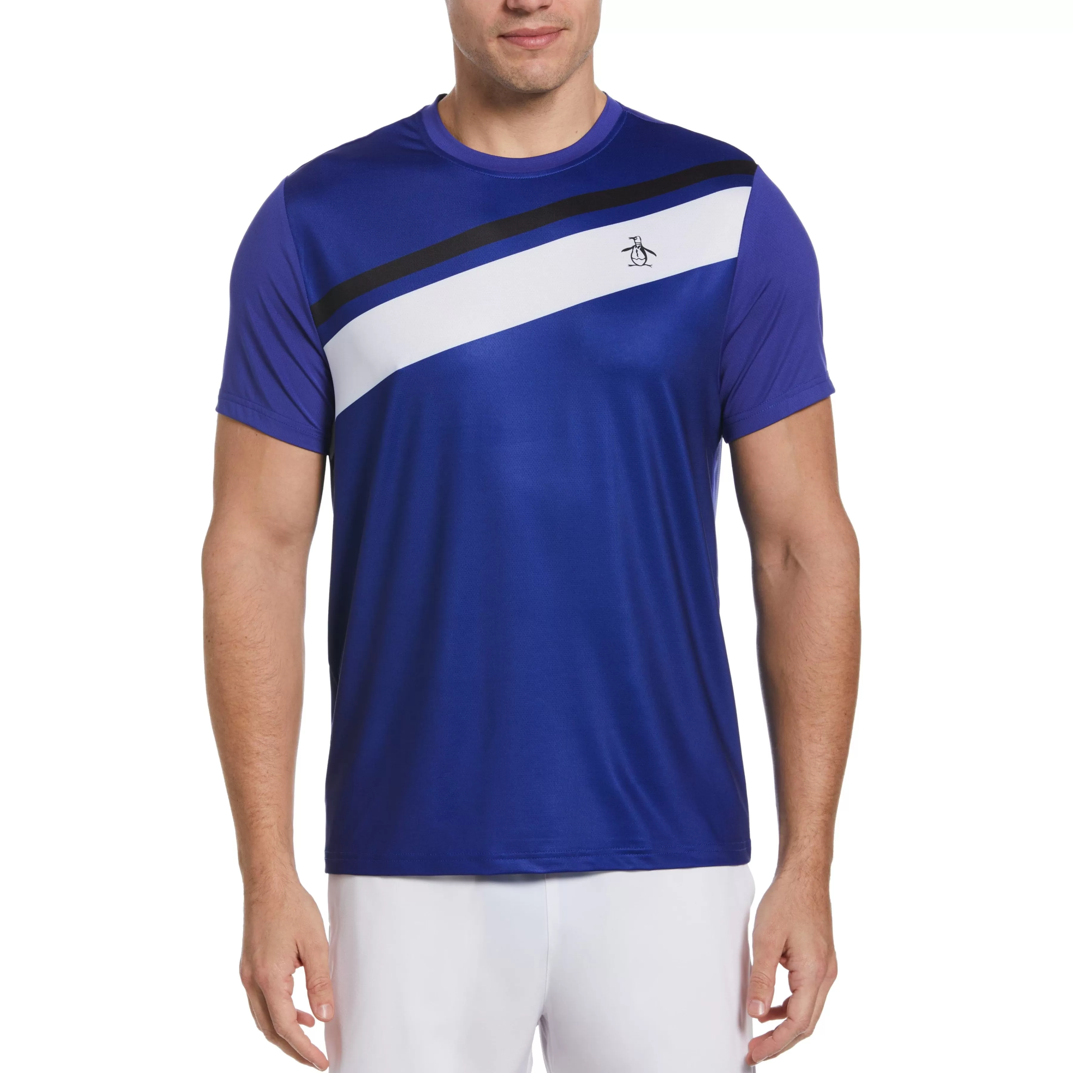 Best Sale Performance Color Block Print Tennis Tee Men Tees