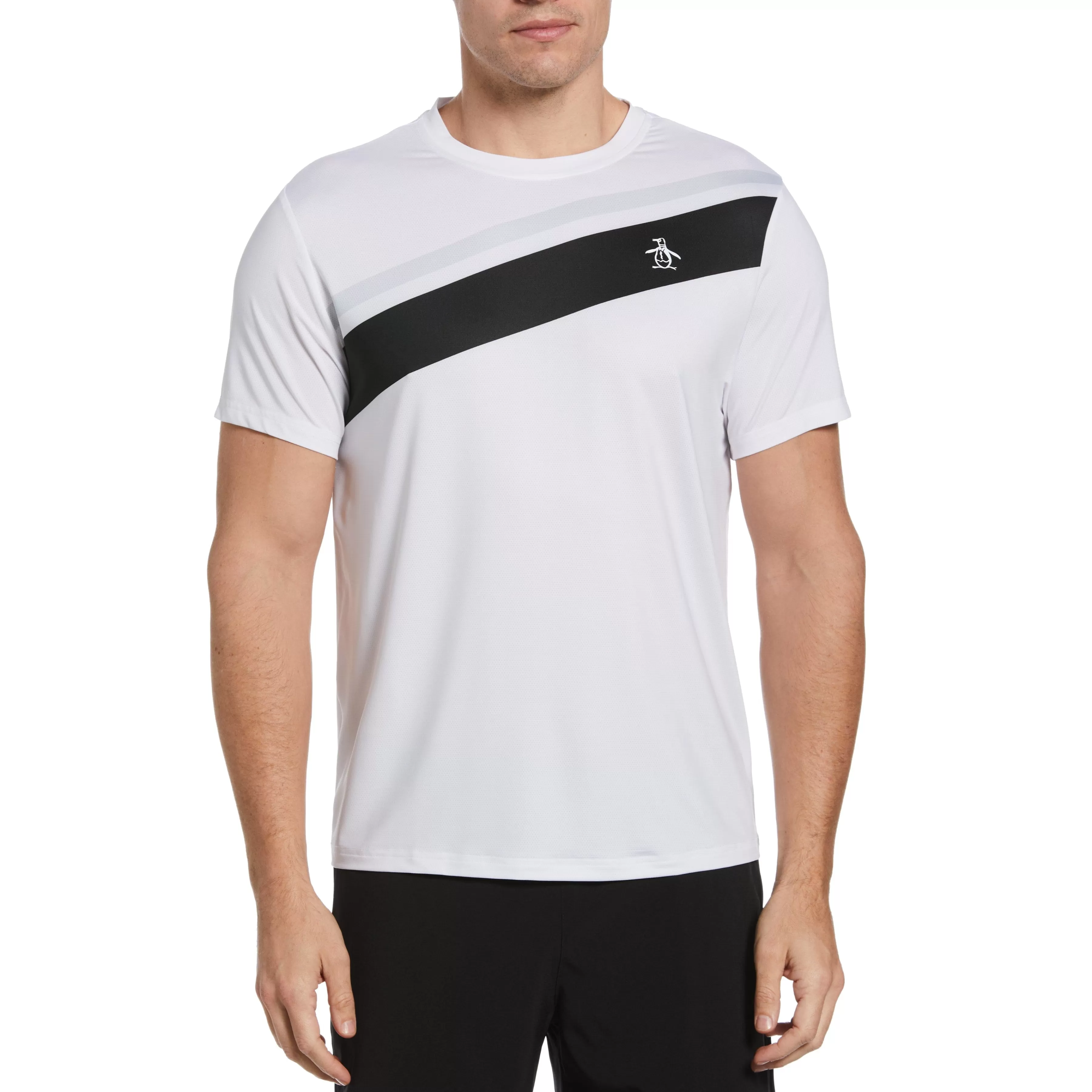 Best Sale Performance Color Block Print Tennis Tee Men Tees