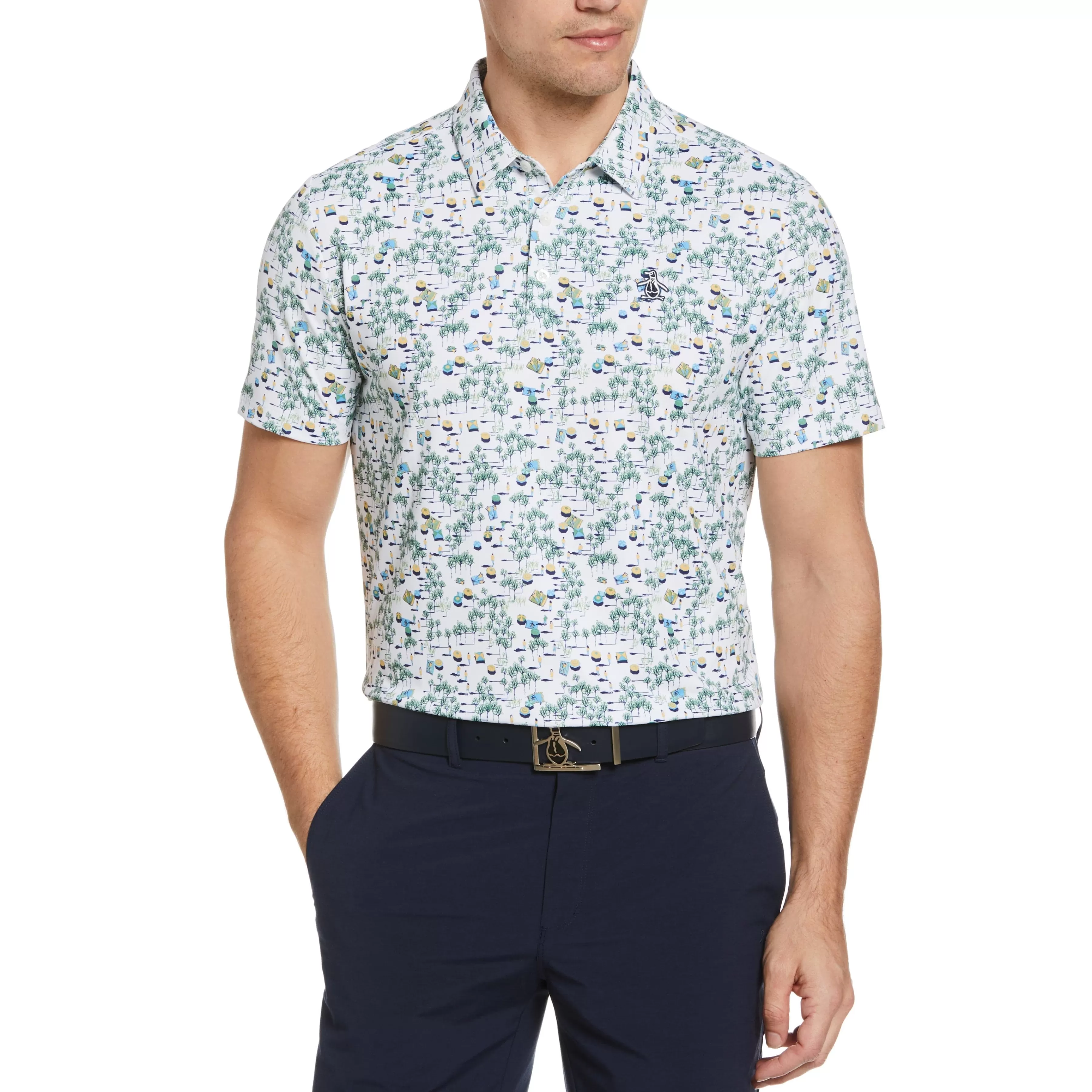 New Pete In The Park Print Golf Polo Men Polos