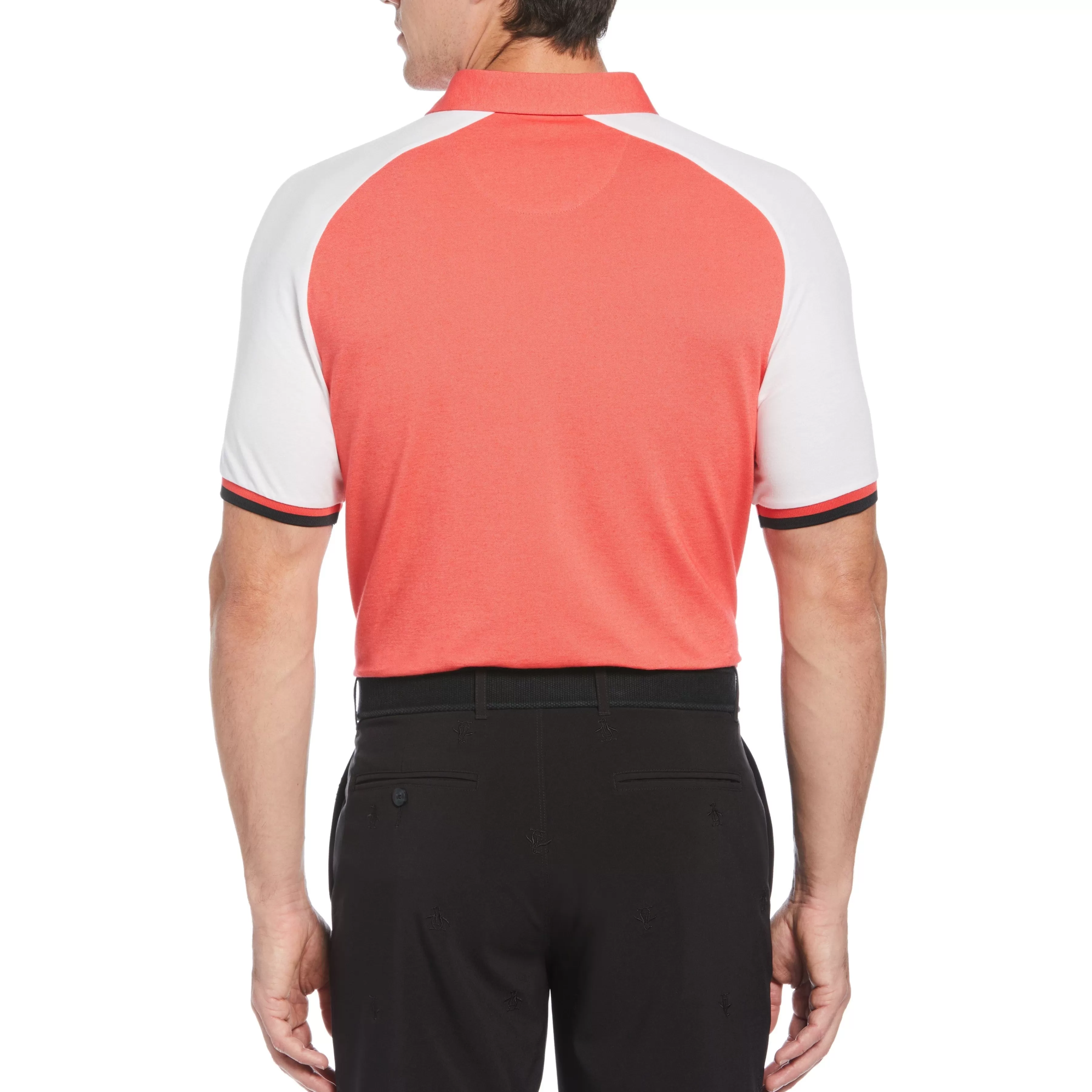 Fashion Raglan Color Block Golf Polo Men Polos