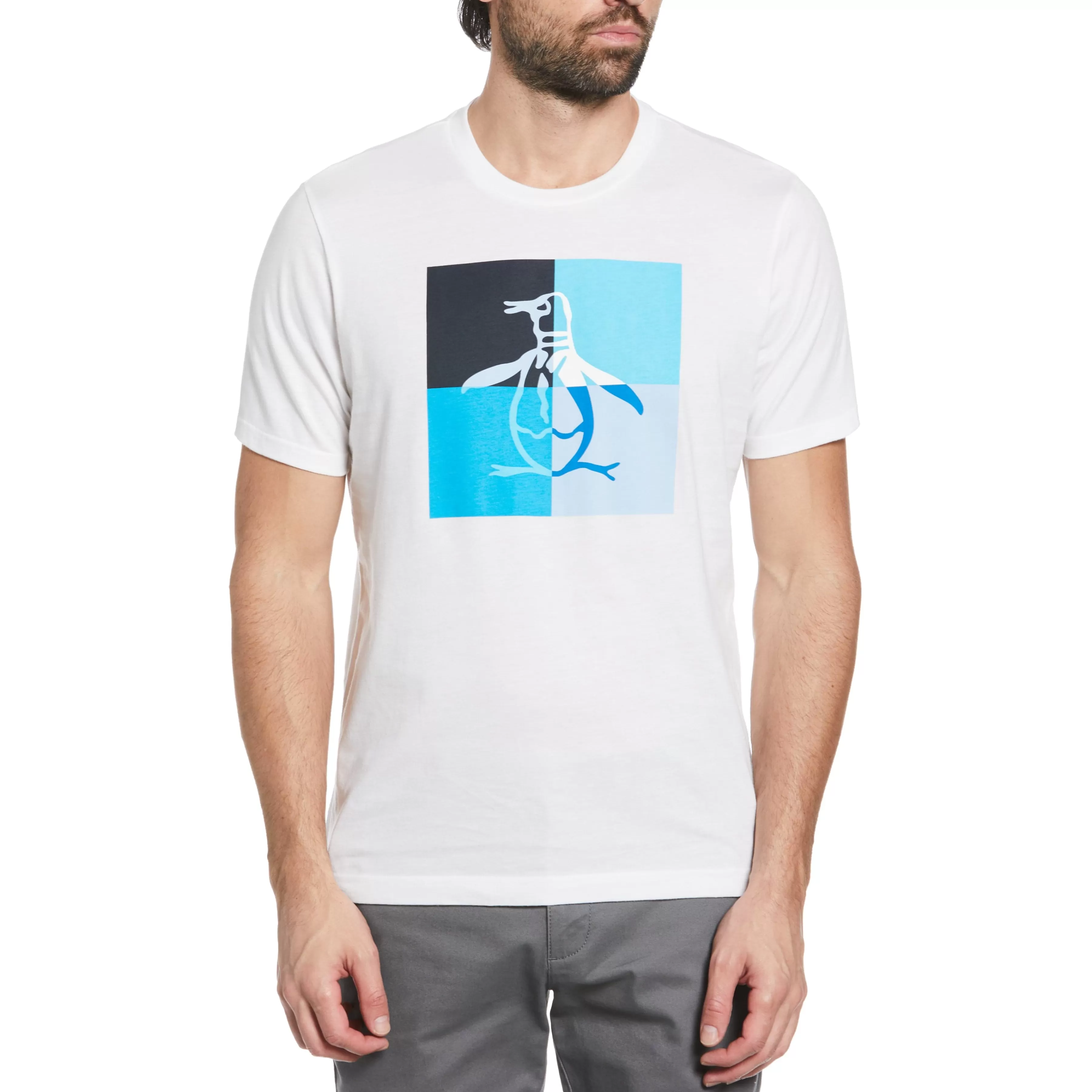 Clearance Square Color Block Pete Tee Men Tees