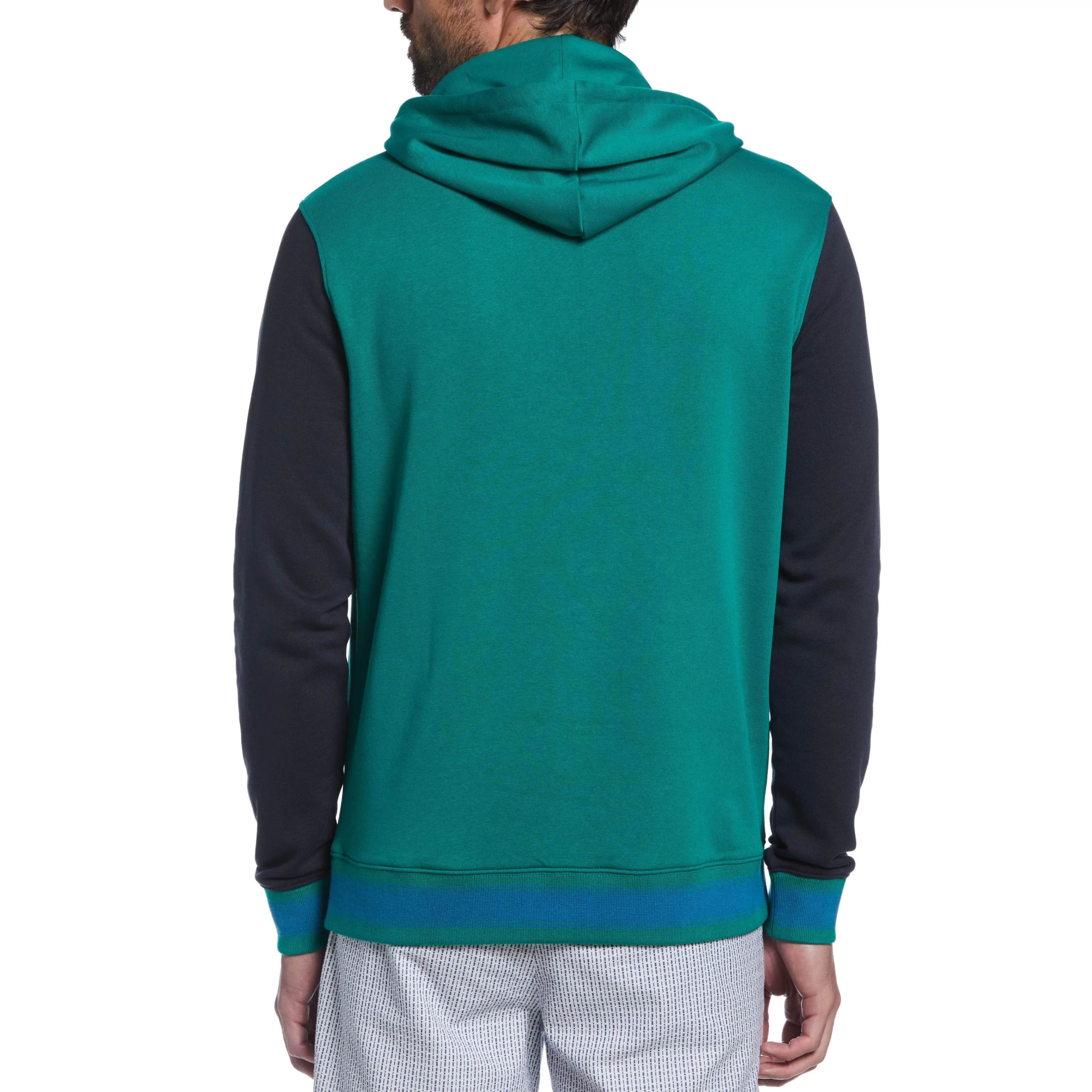 Best Tipped Color Block Fleece Hoodie Men Hoodies & Sweatshirts