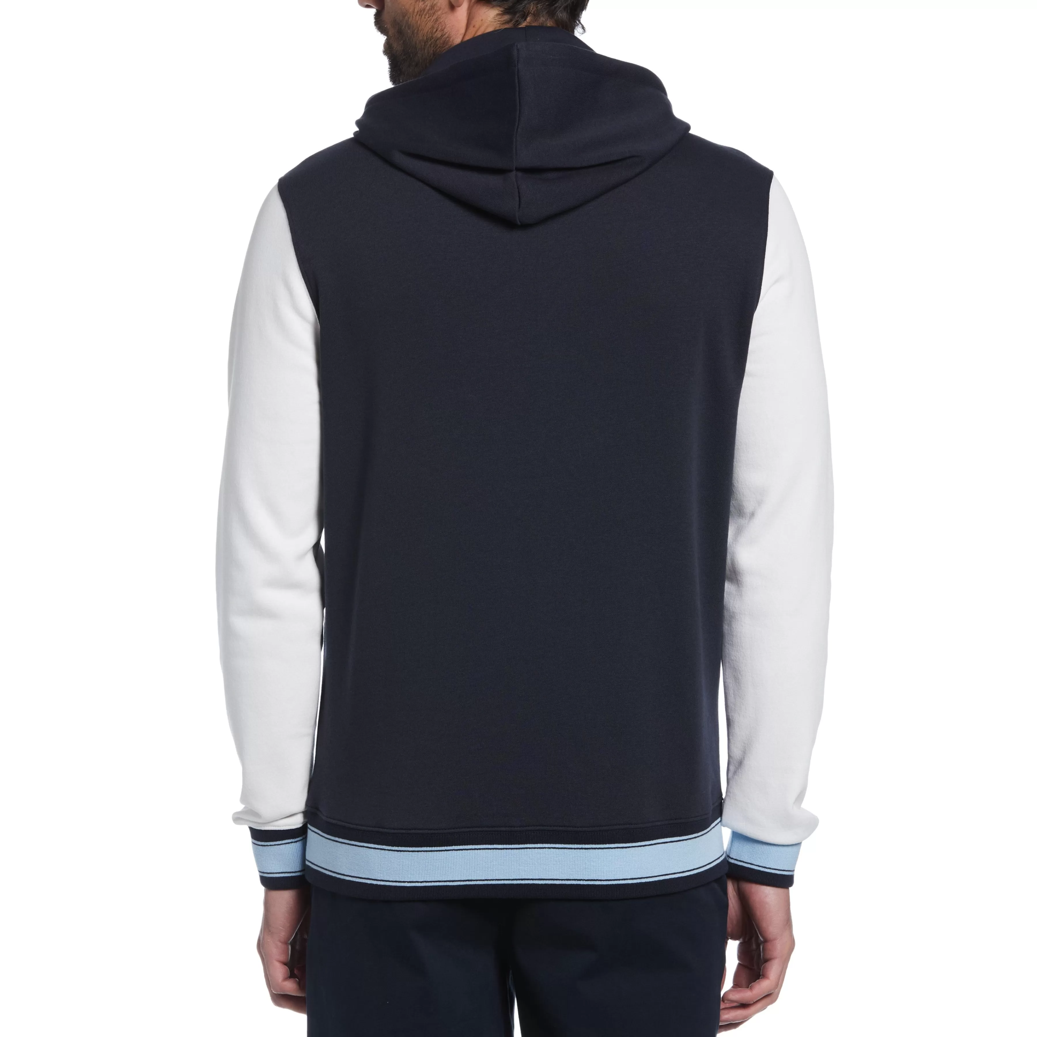 Best Tipped Color Block Fleece Hoodie Men Hoodies & Sweatshirts