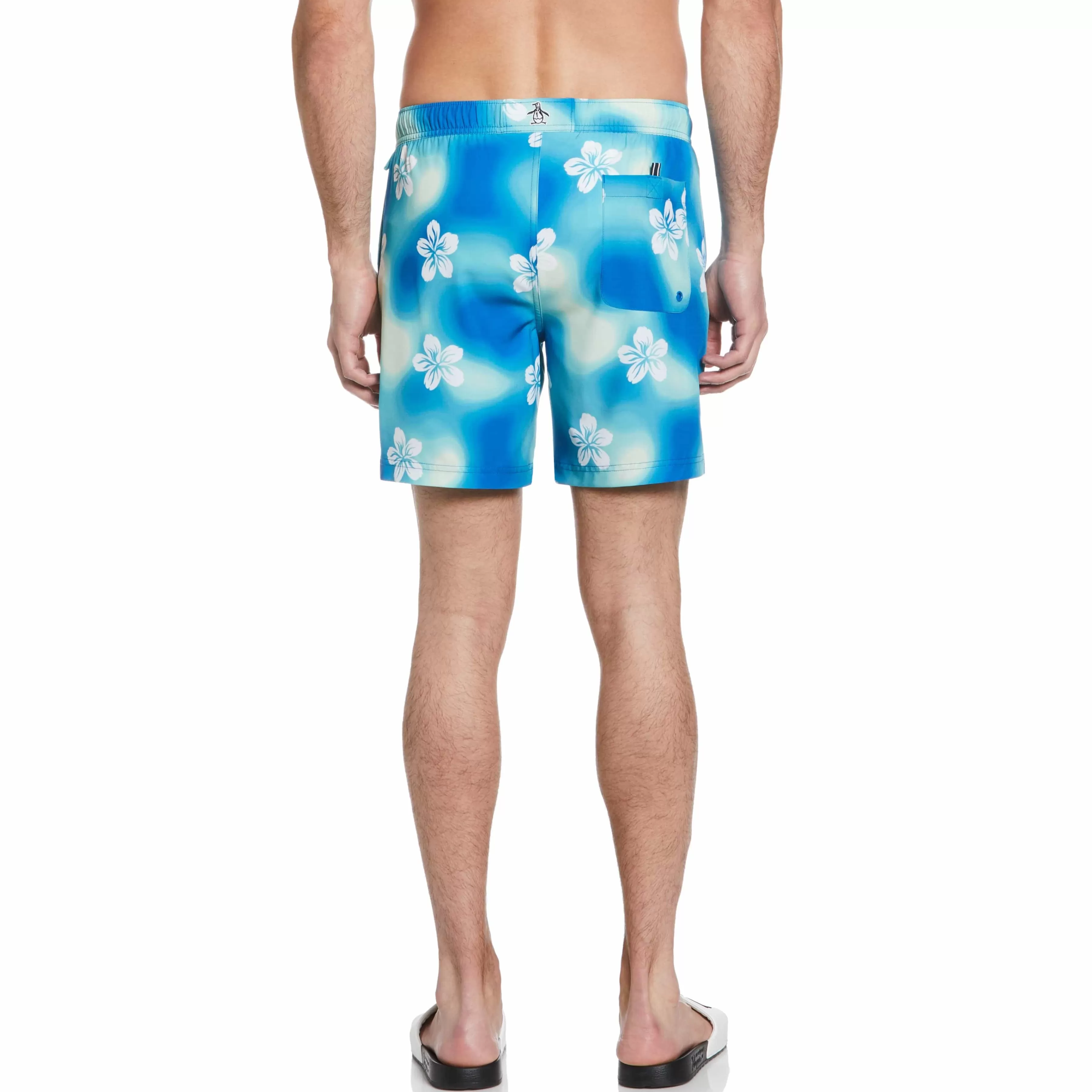 Outlet Watercolor Floral Print Swim Short Men Swim